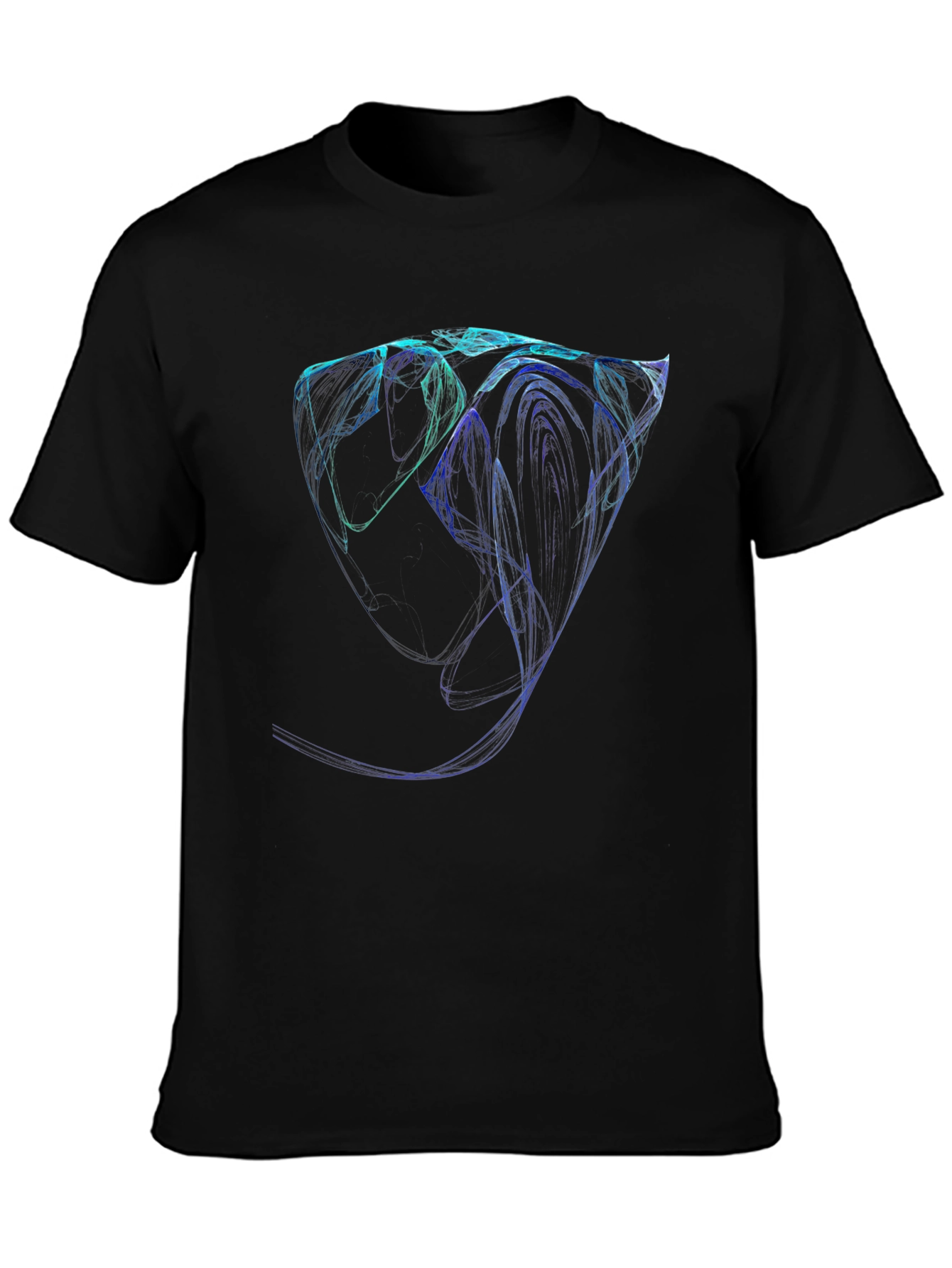 Abstract Lines Black Tee