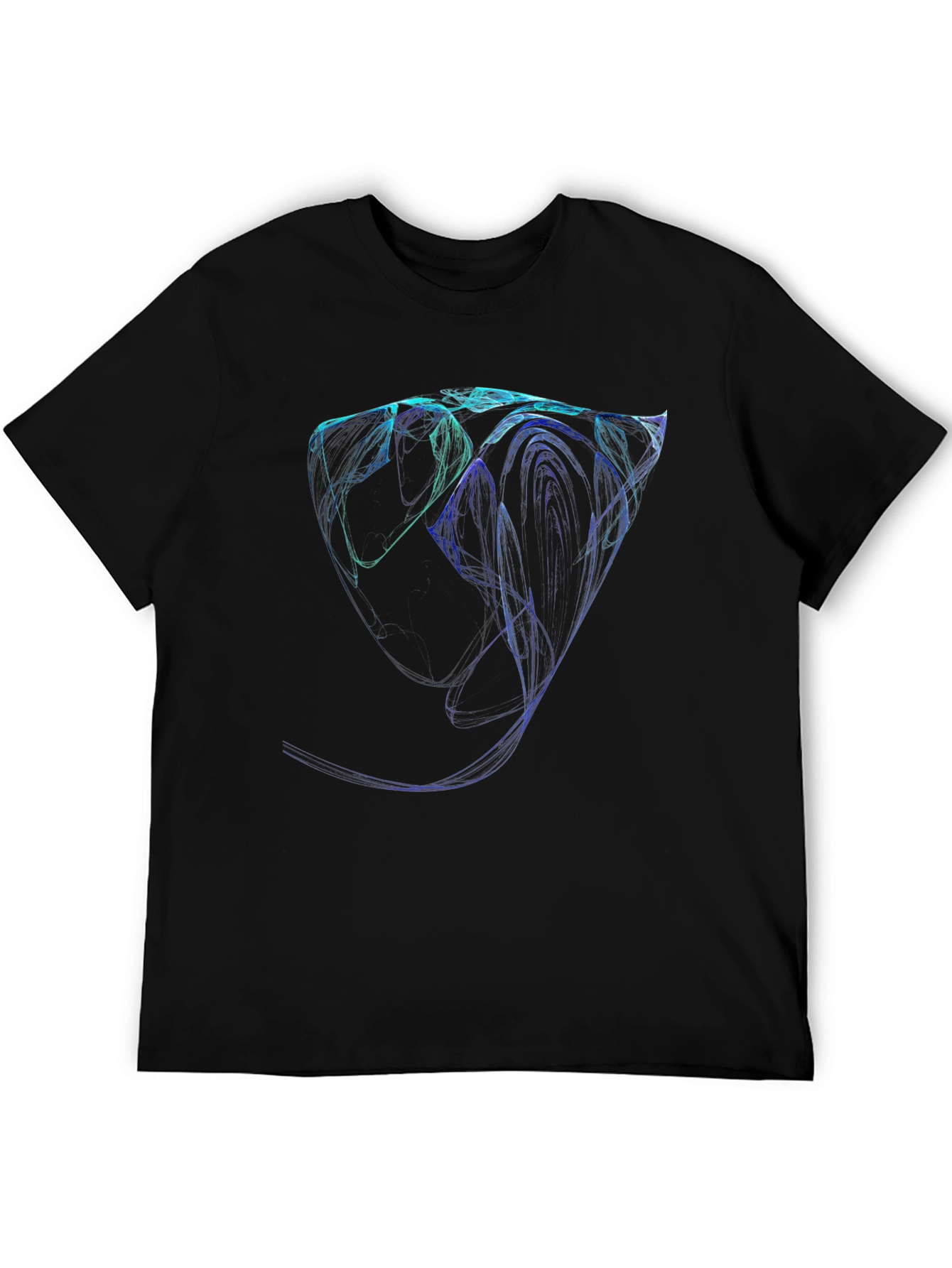 Abstract Lines Black Tee