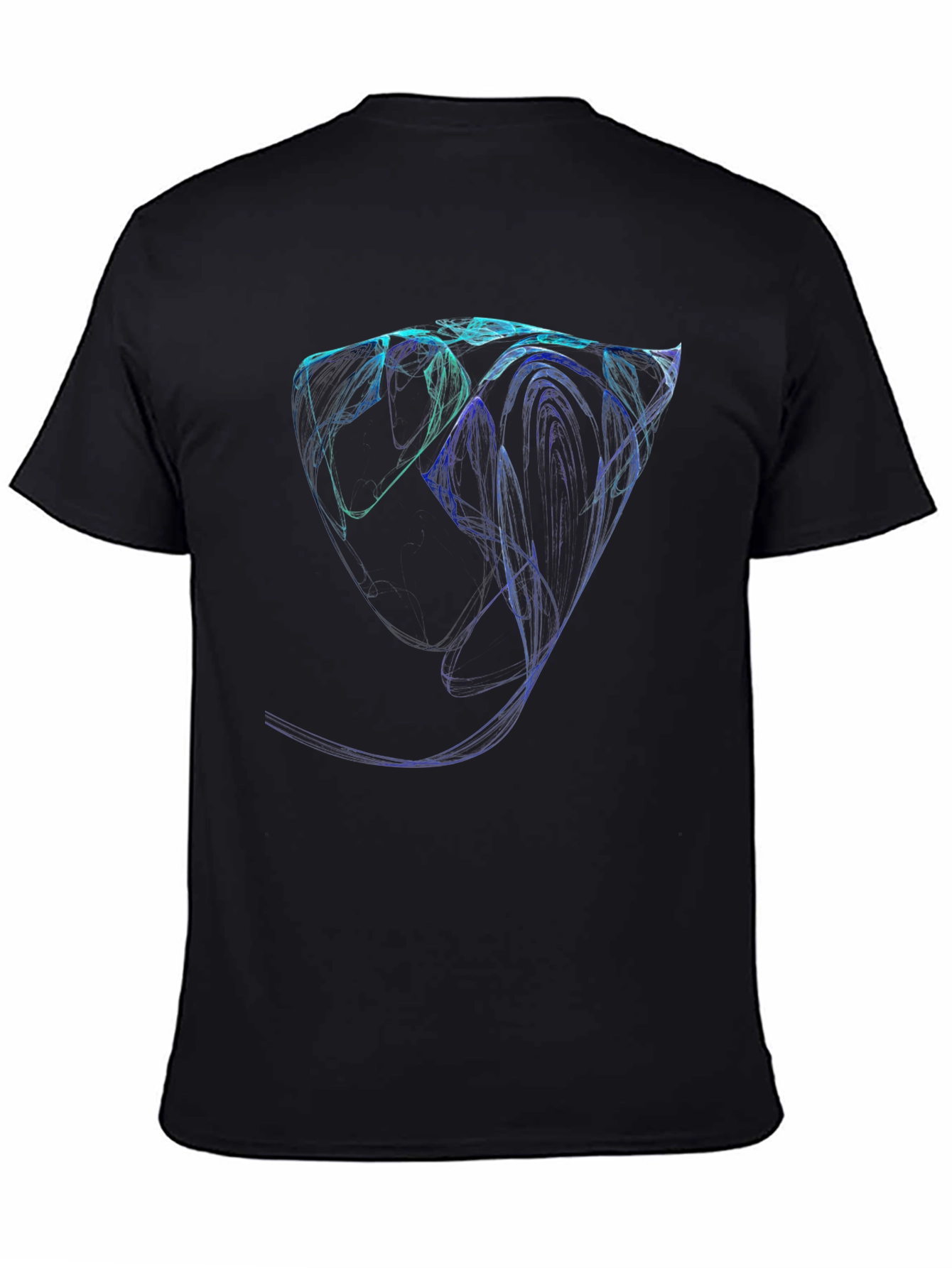 Abstract Lines Black Tee