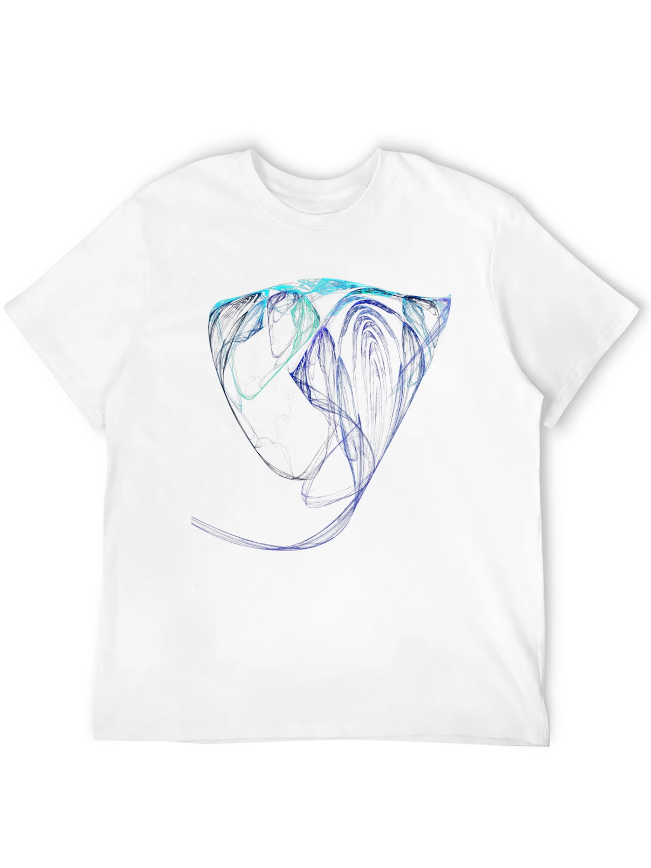 Abstract Lines Black Tee