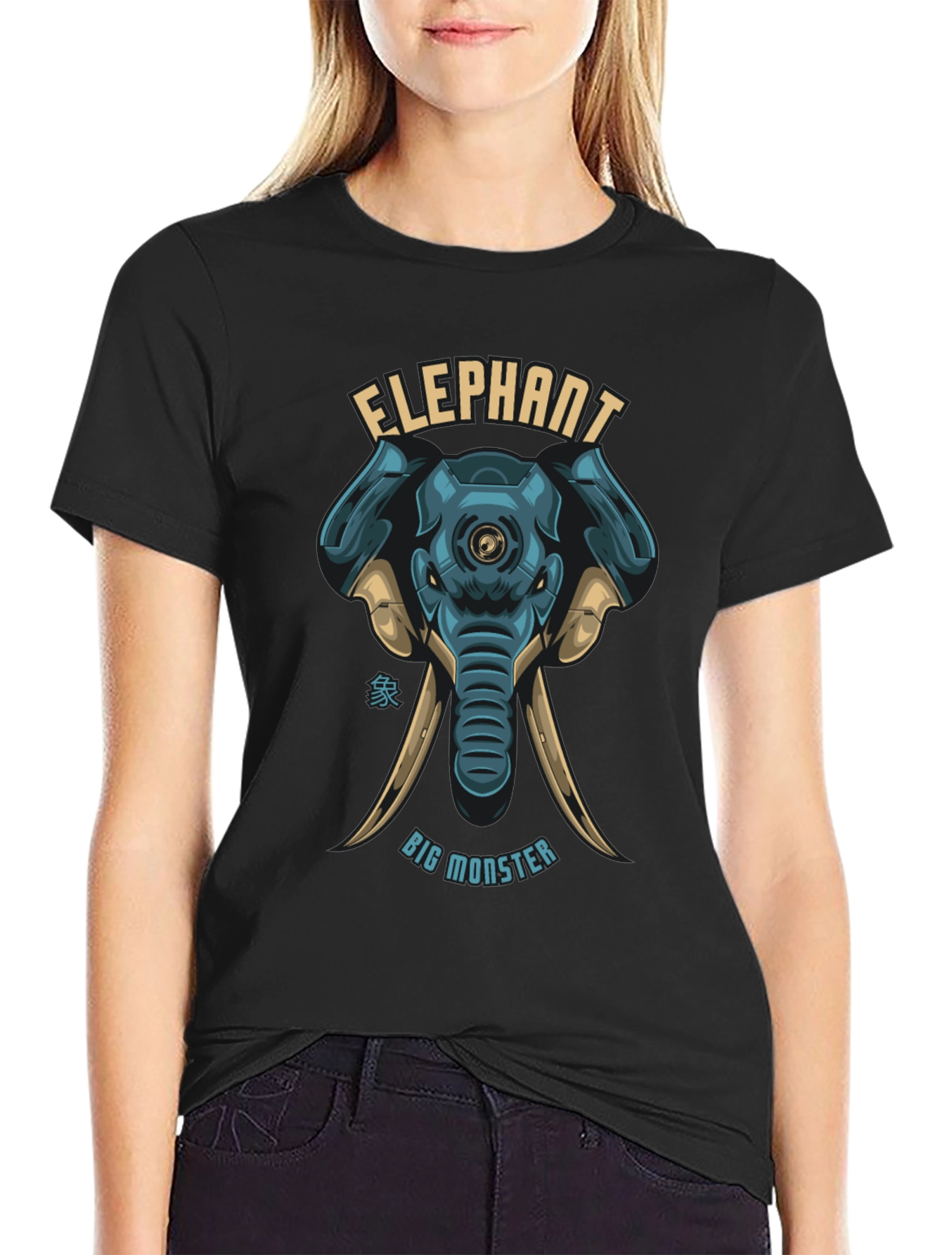Elephant Big Monster Black T-Shirt