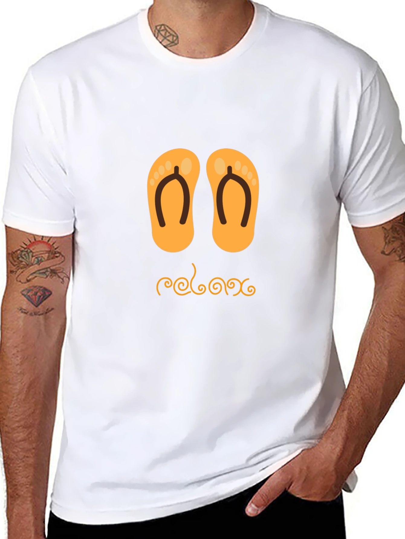 Relax Flip Flop Graphic Tee - Comfy Casual Style