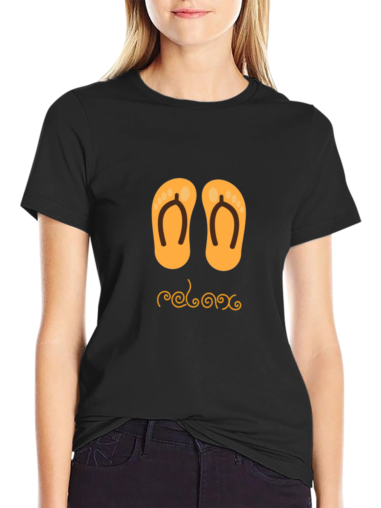 Relax Flip Flop Graphic Tee - Comfy Casual Style