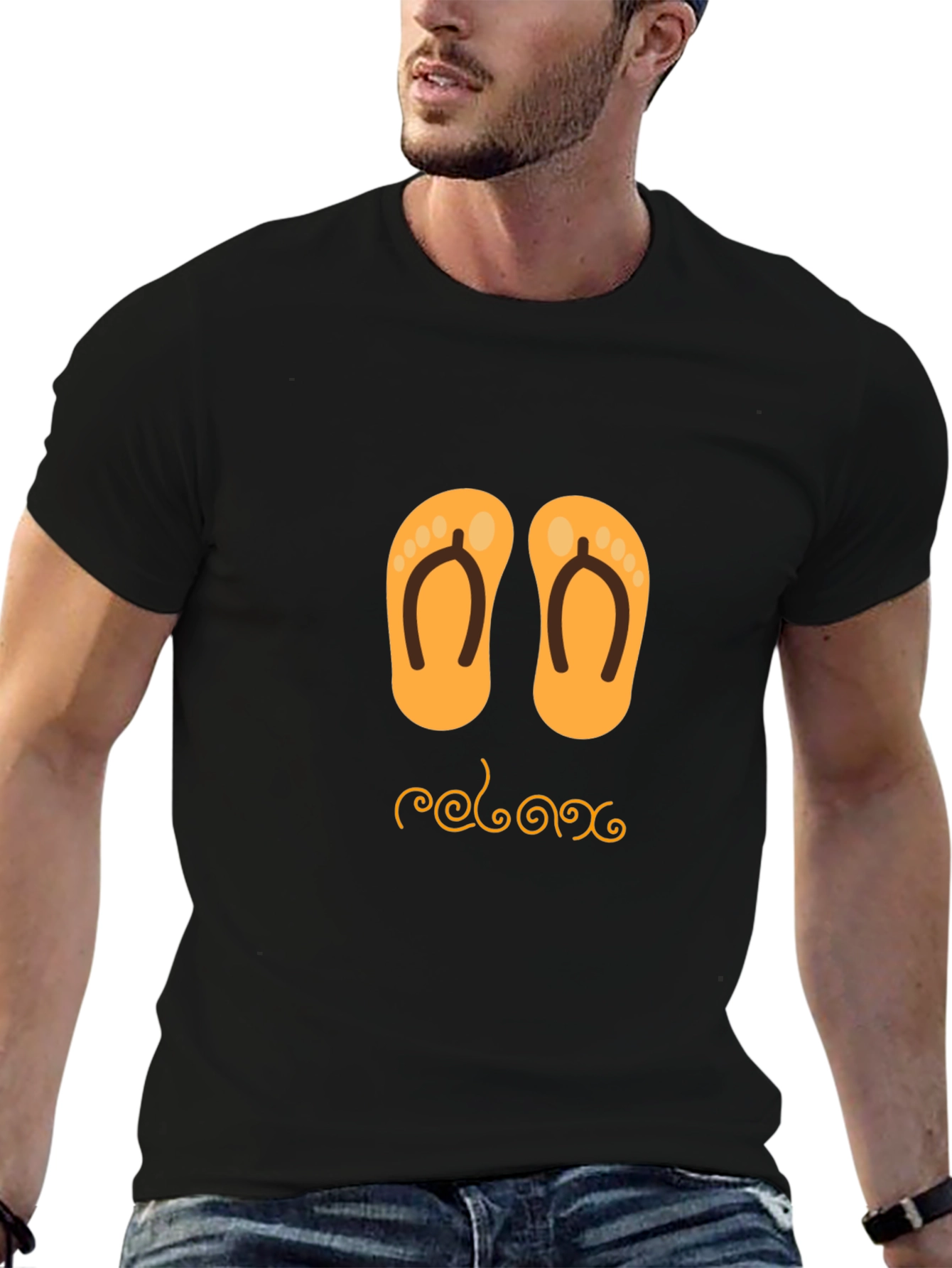 Relax Flip Flop Graphic Tee - Comfy Casual Style