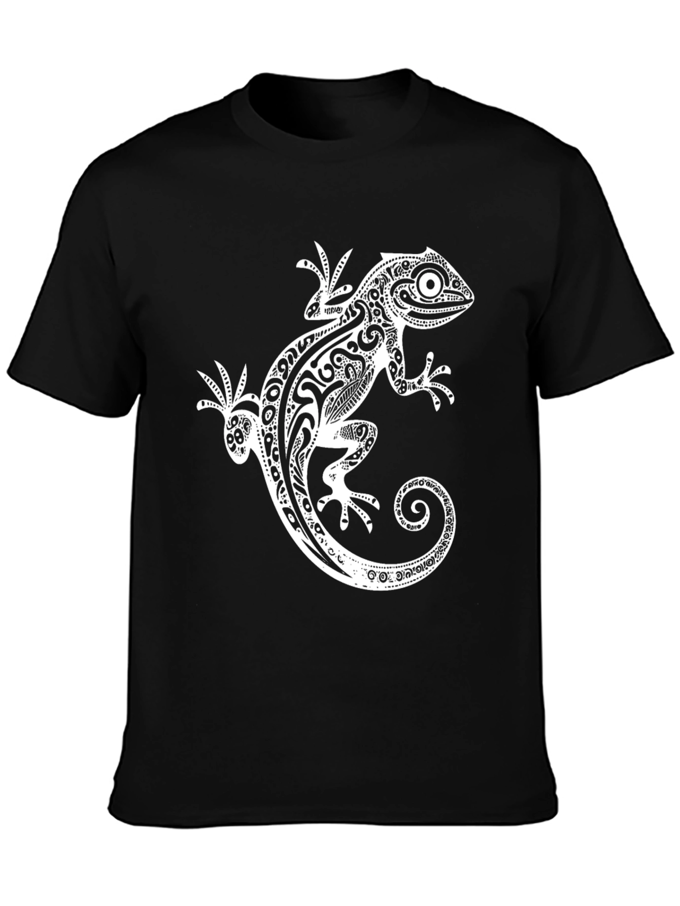 Tribal Gecko Graphic T-Shirt - Stylish Design