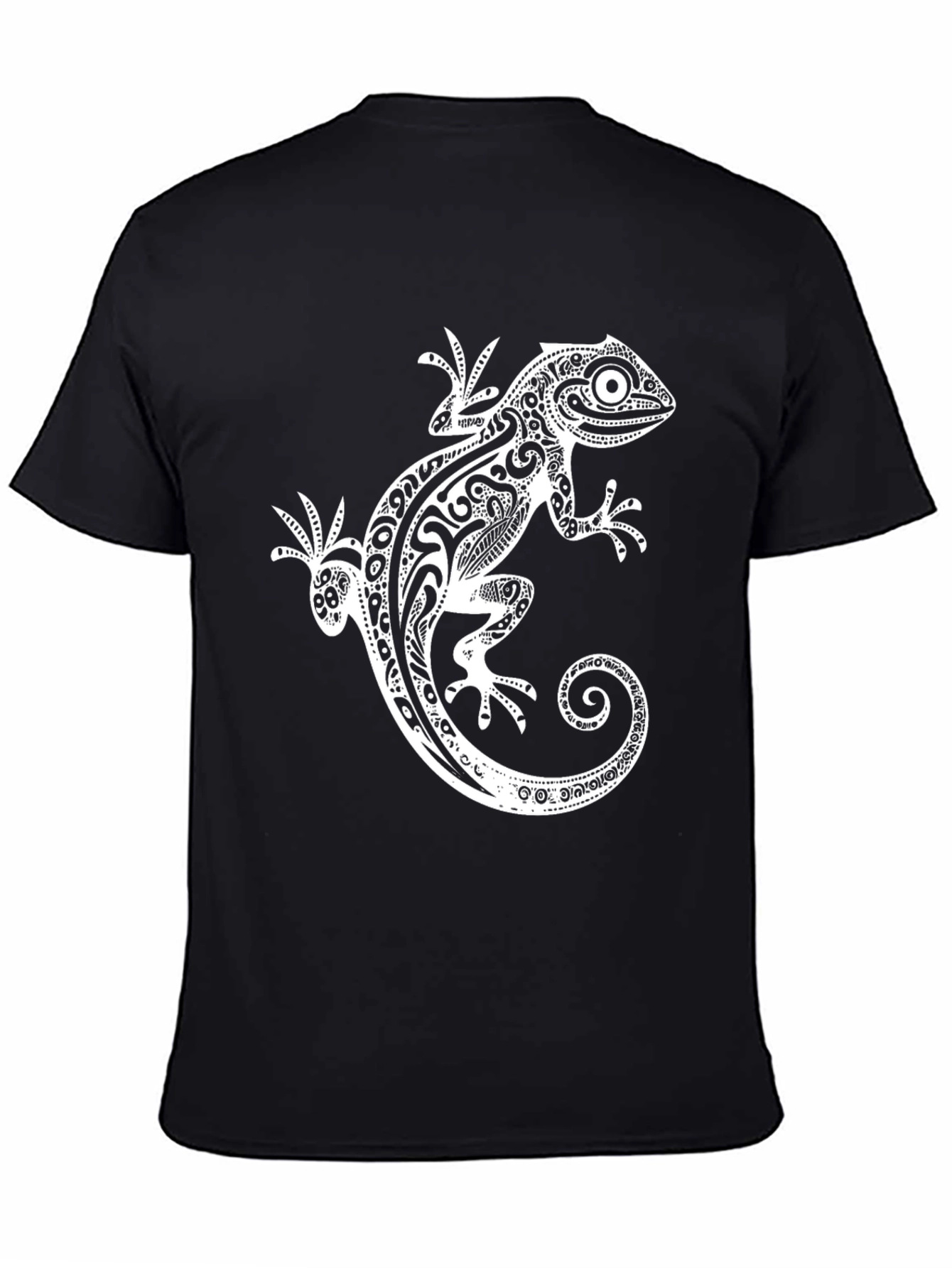 Tribal Gecko Graphic T-Shirt - Stylish Design