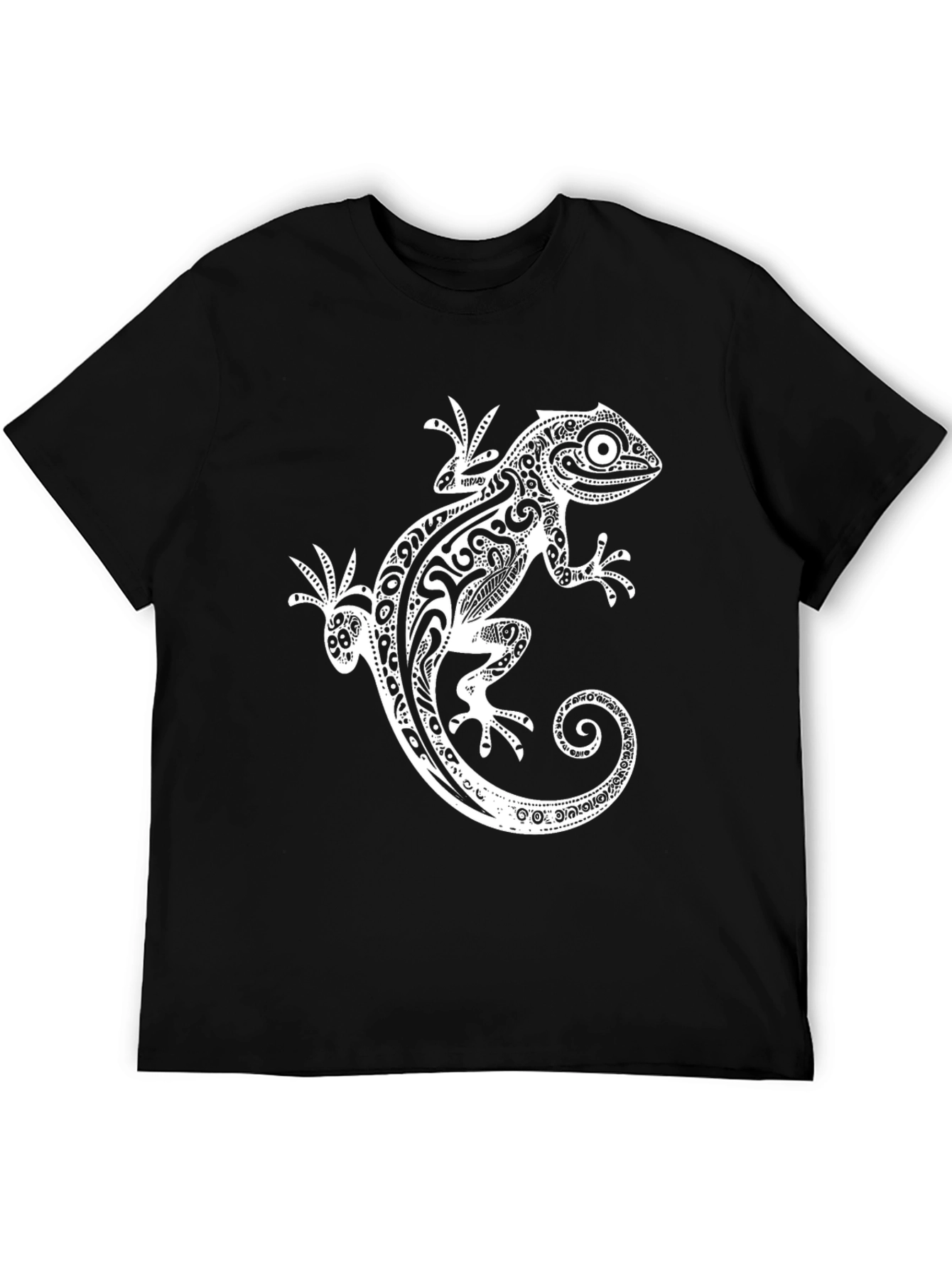 Tribal Gecko Graphic T-Shirt - Stylish Design