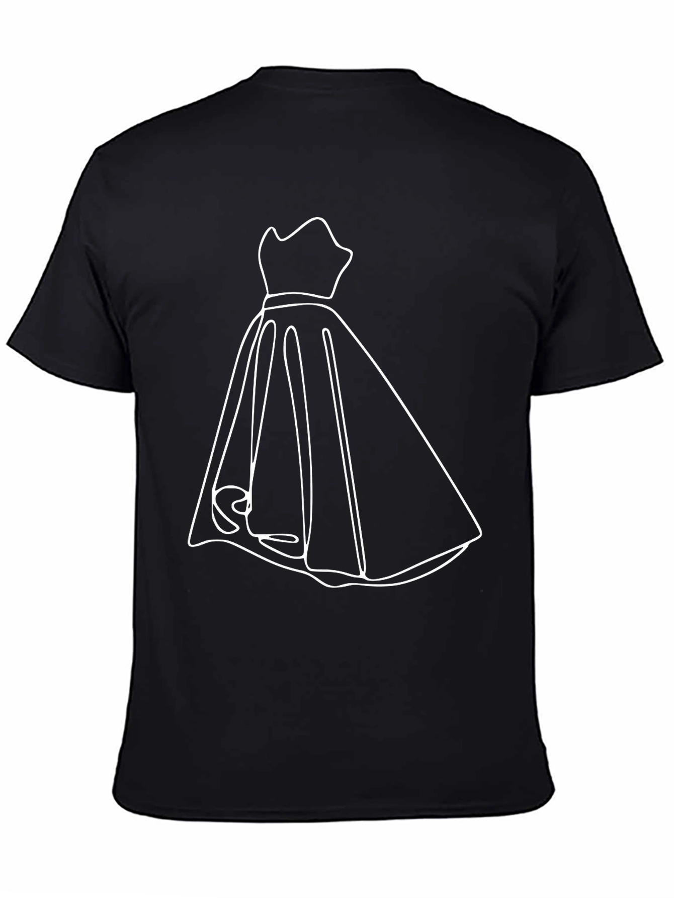 Modern Minimalist Dress Graphic Tee - Black