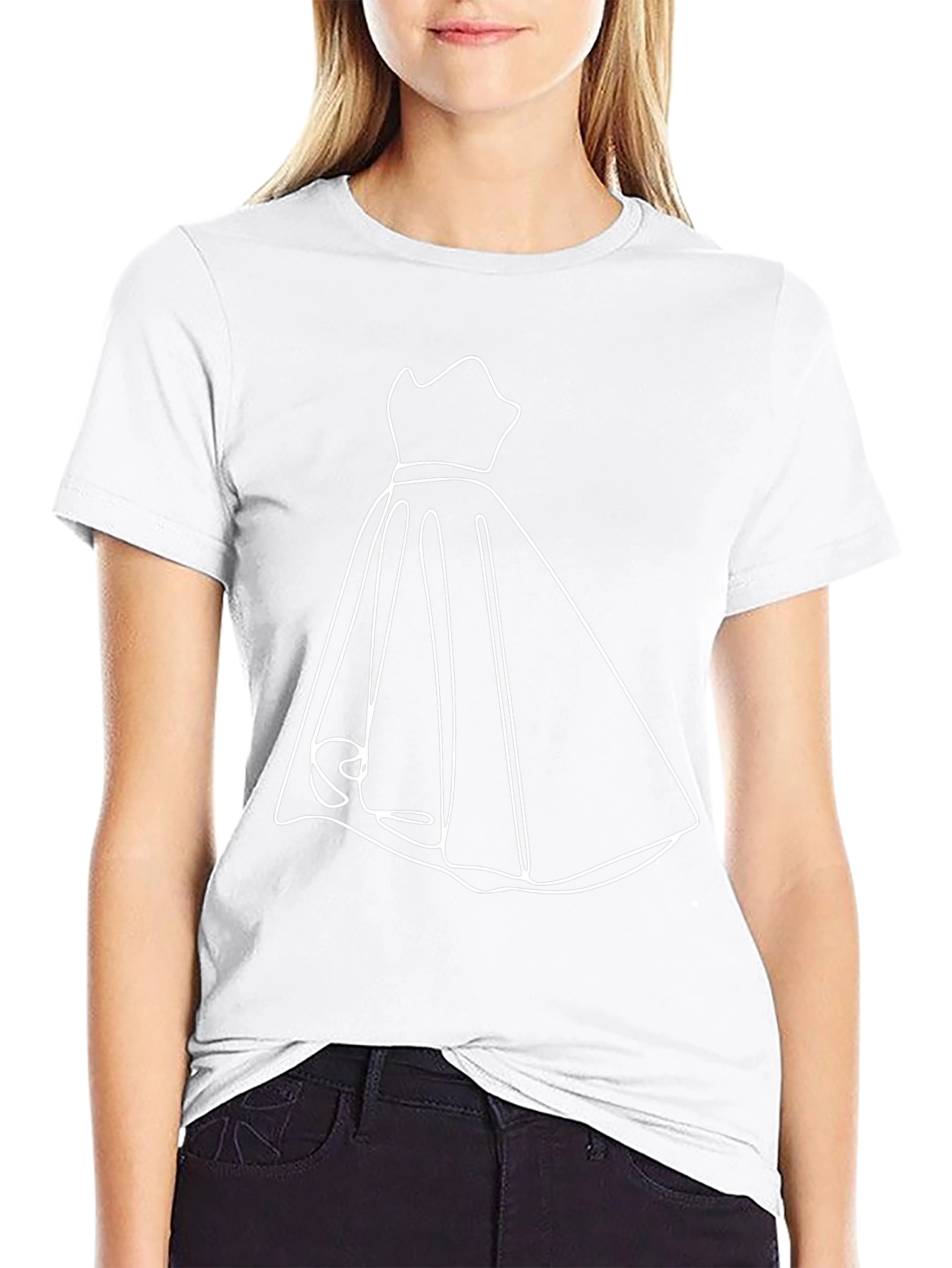Modern Minimalist Dress Graphic Tee - Black