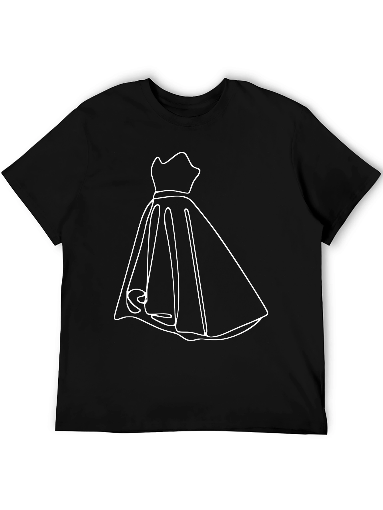 Modern Minimalist Dress Graphic Tee - Black