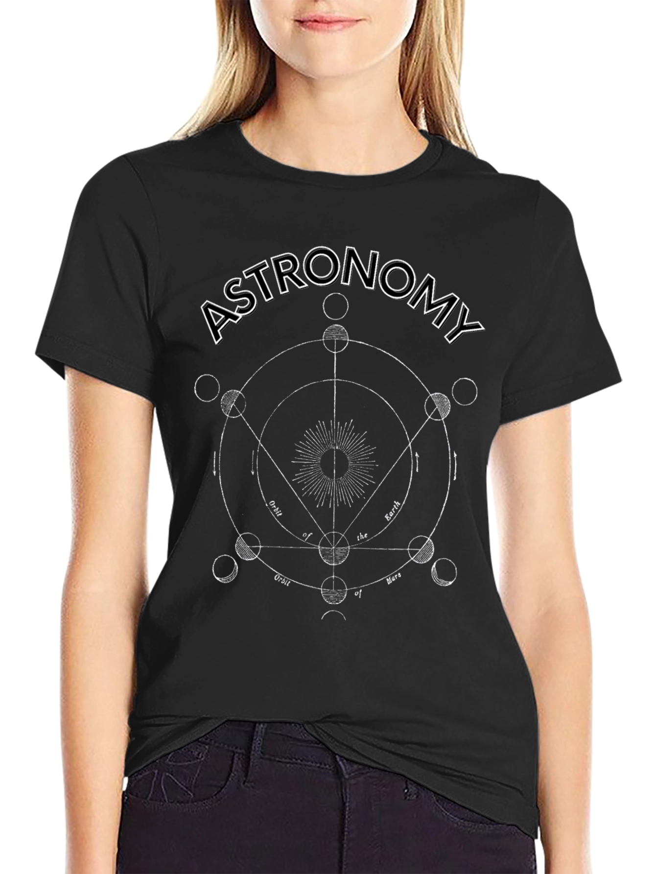 Astronomy Graphic Tee - Planets and Orbits Design