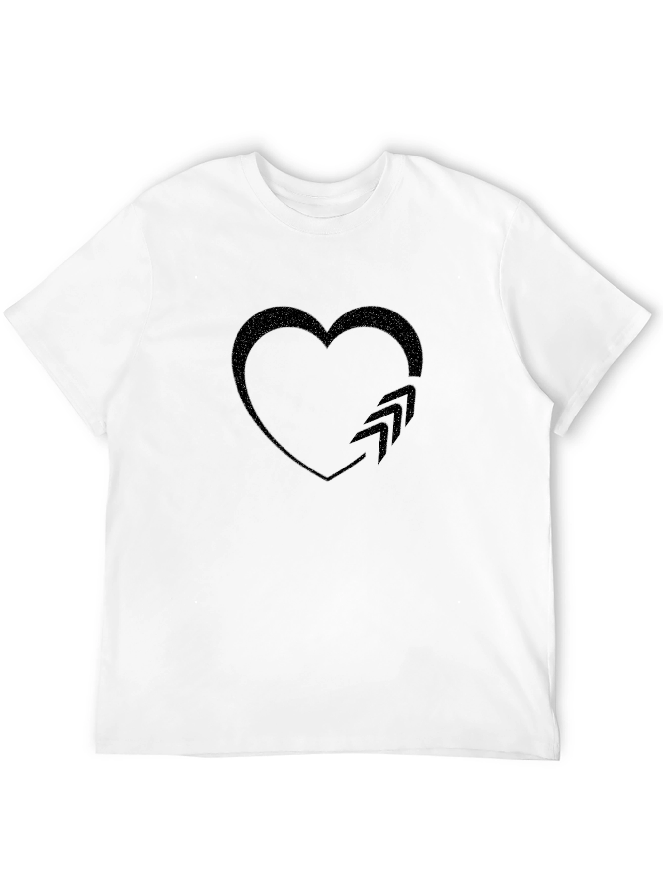 Heart Arrow Graphic Black T-Shirt
