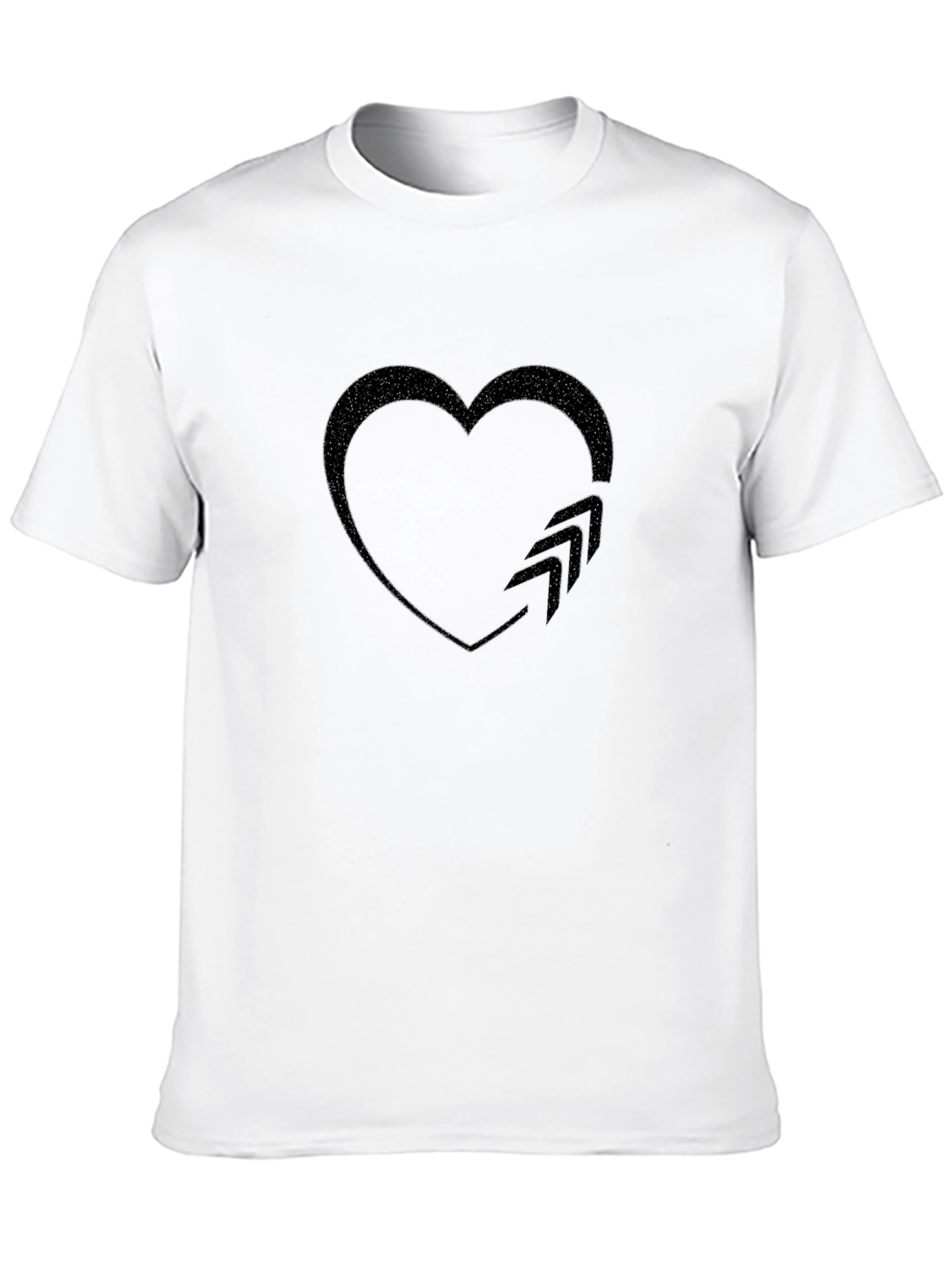 Heart Arrow Graphic Black T-Shirt