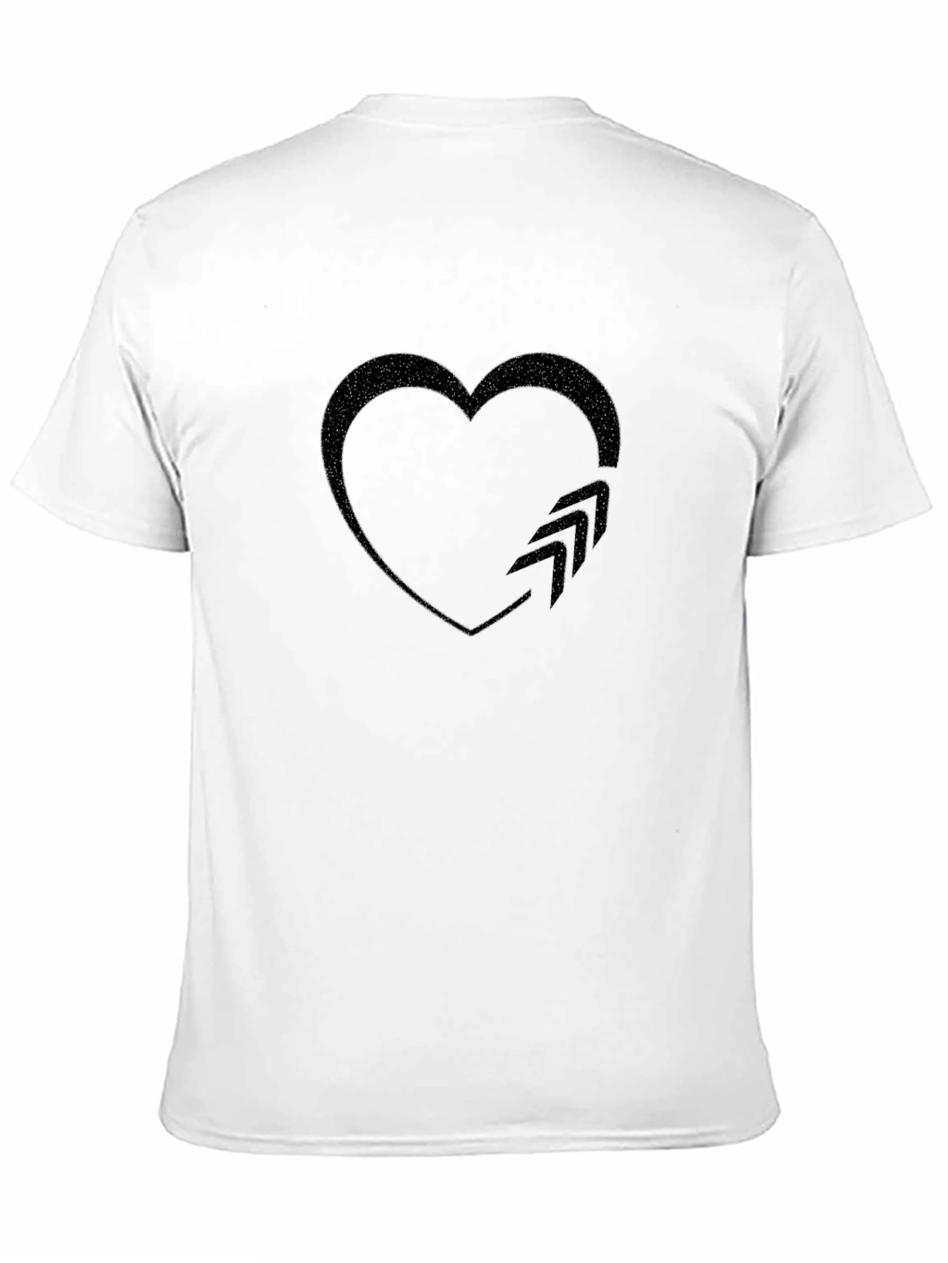 Heart Arrow Graphic Black T-Shirt
