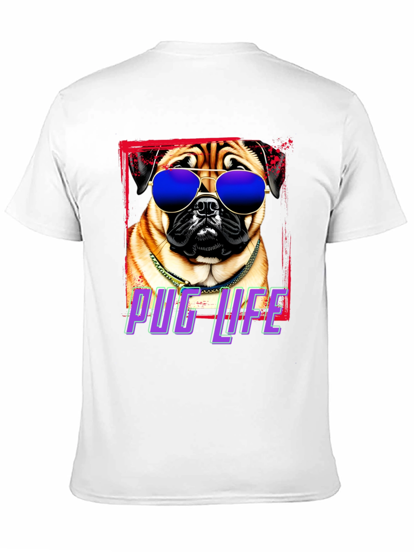 Pug Life T-Shirt - Cool Dog in Shades
