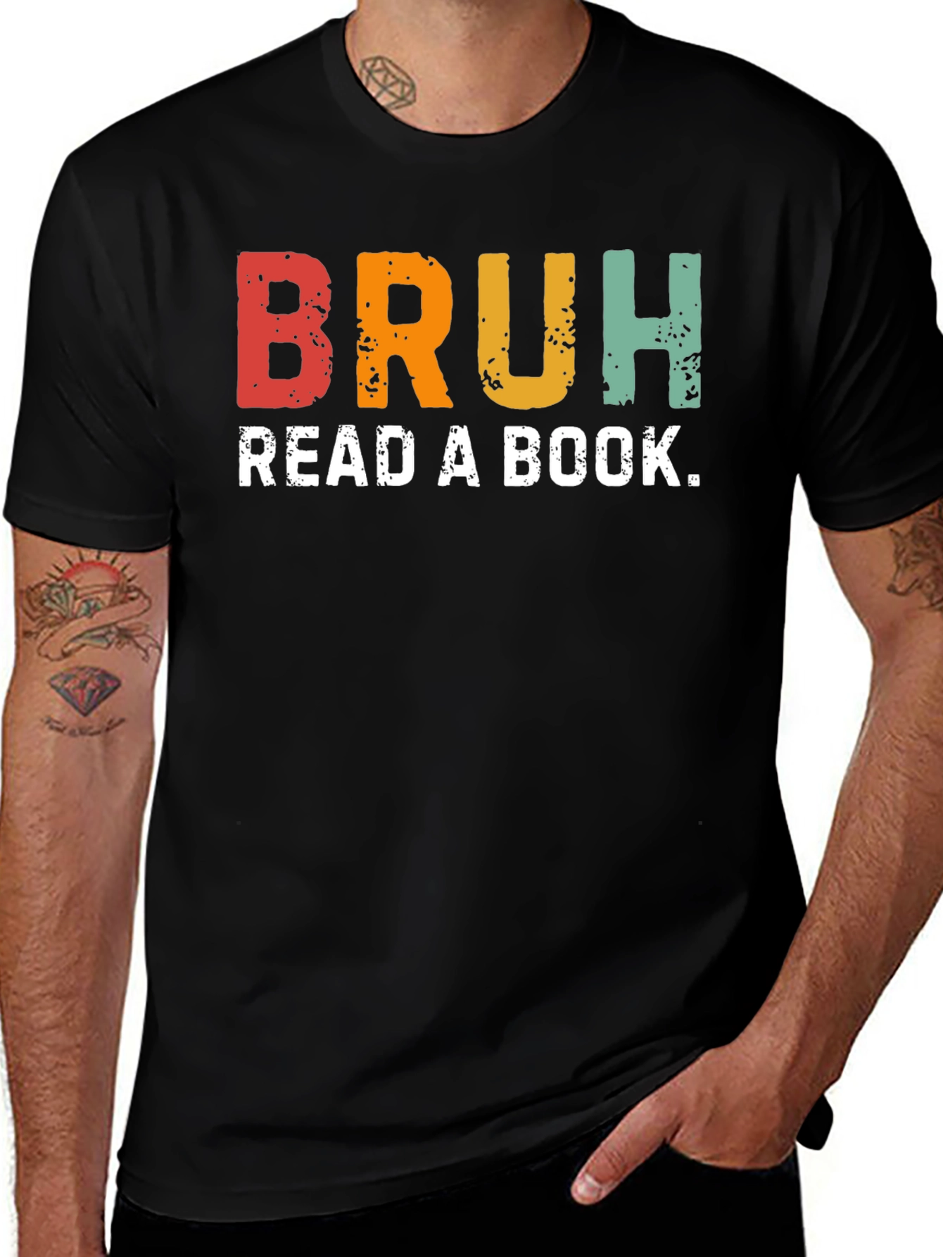 Bruh Read a Book Graphic T-Shirt
