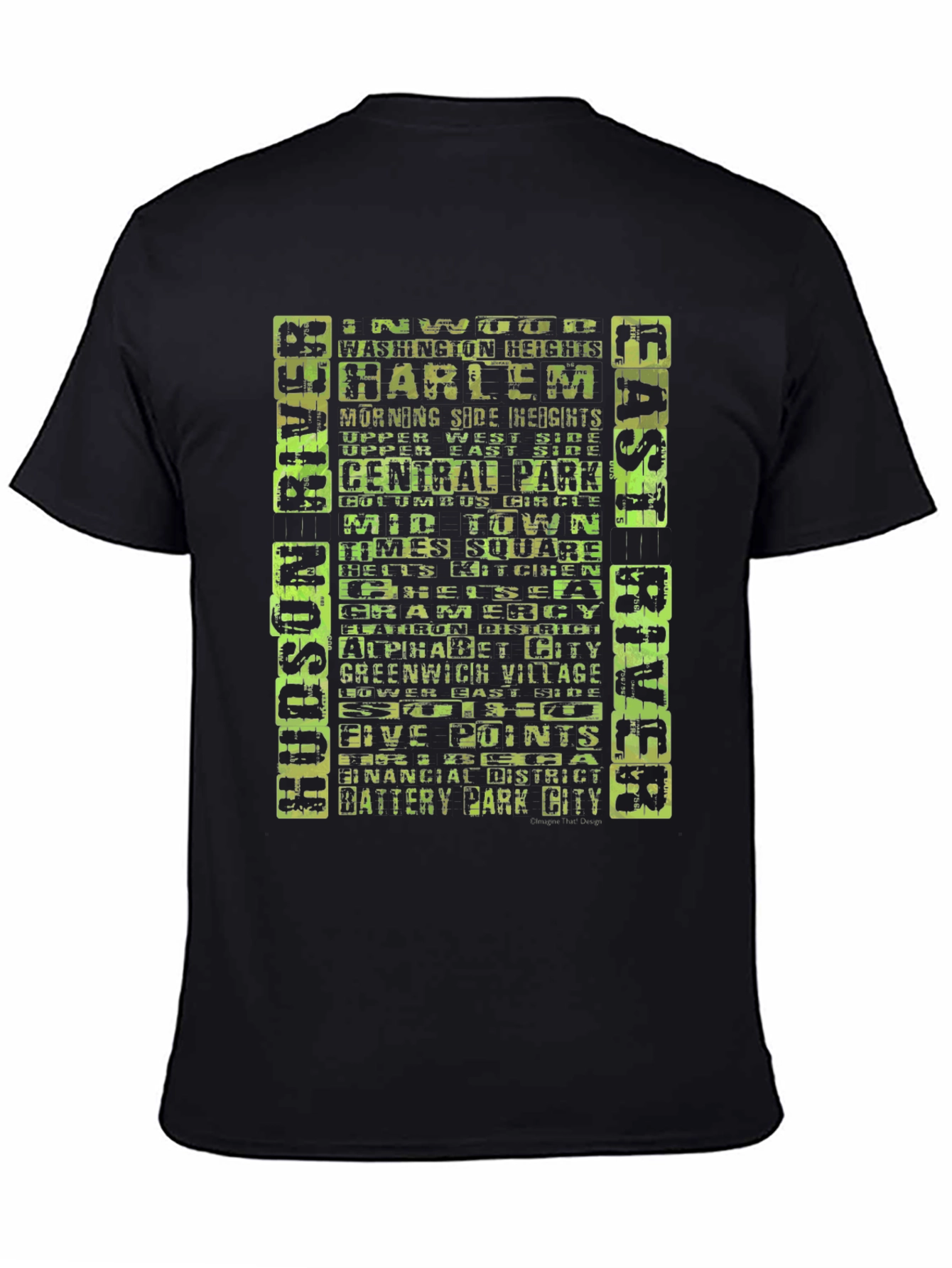 NYC Neighborhoods T-Shirt - Black