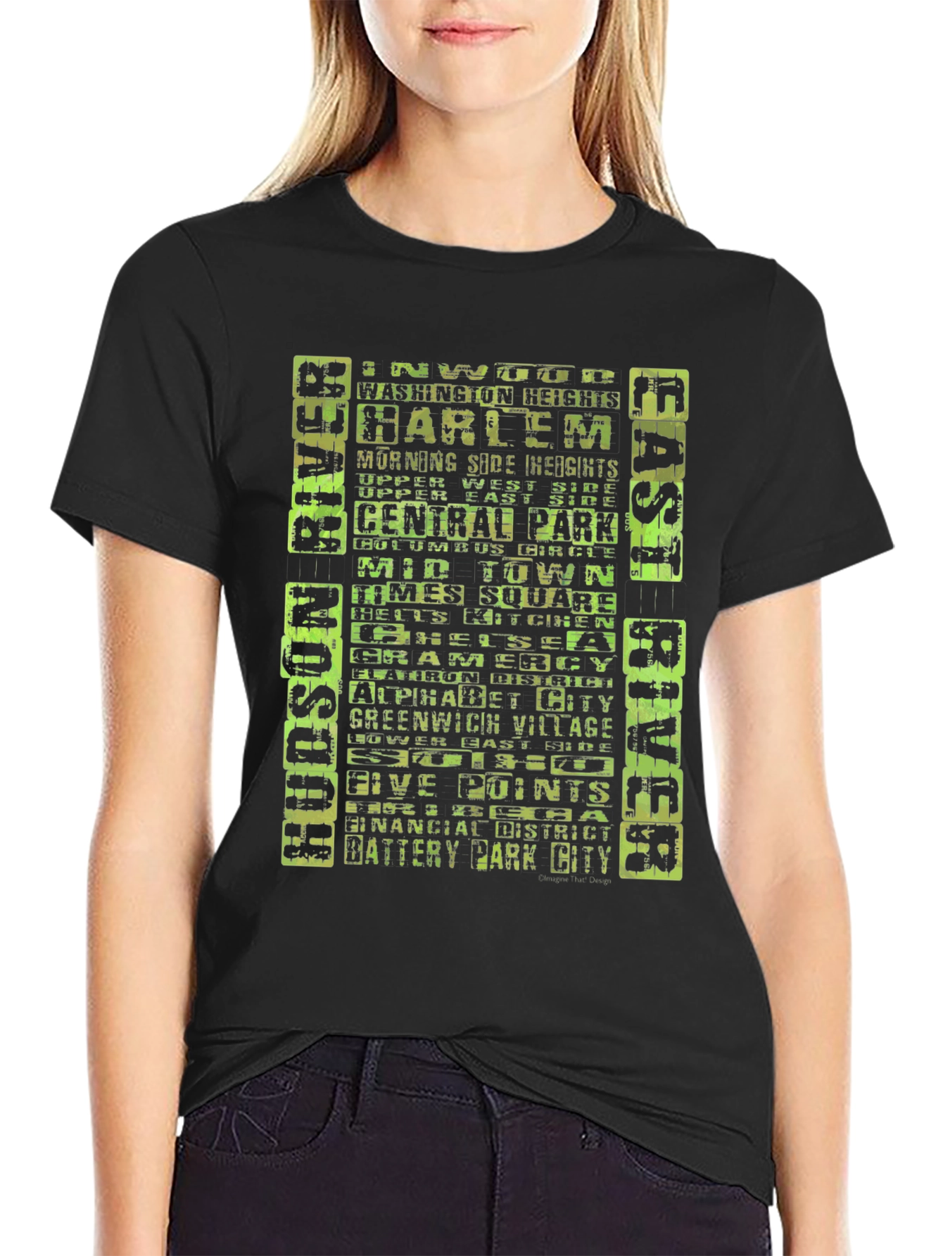 NYC Neighborhoods T-Shirt - Black