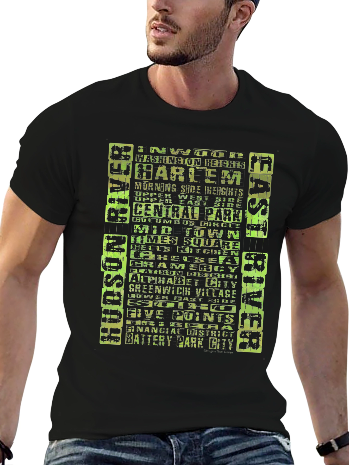 NYC Neighborhoods T-Shirt - Black