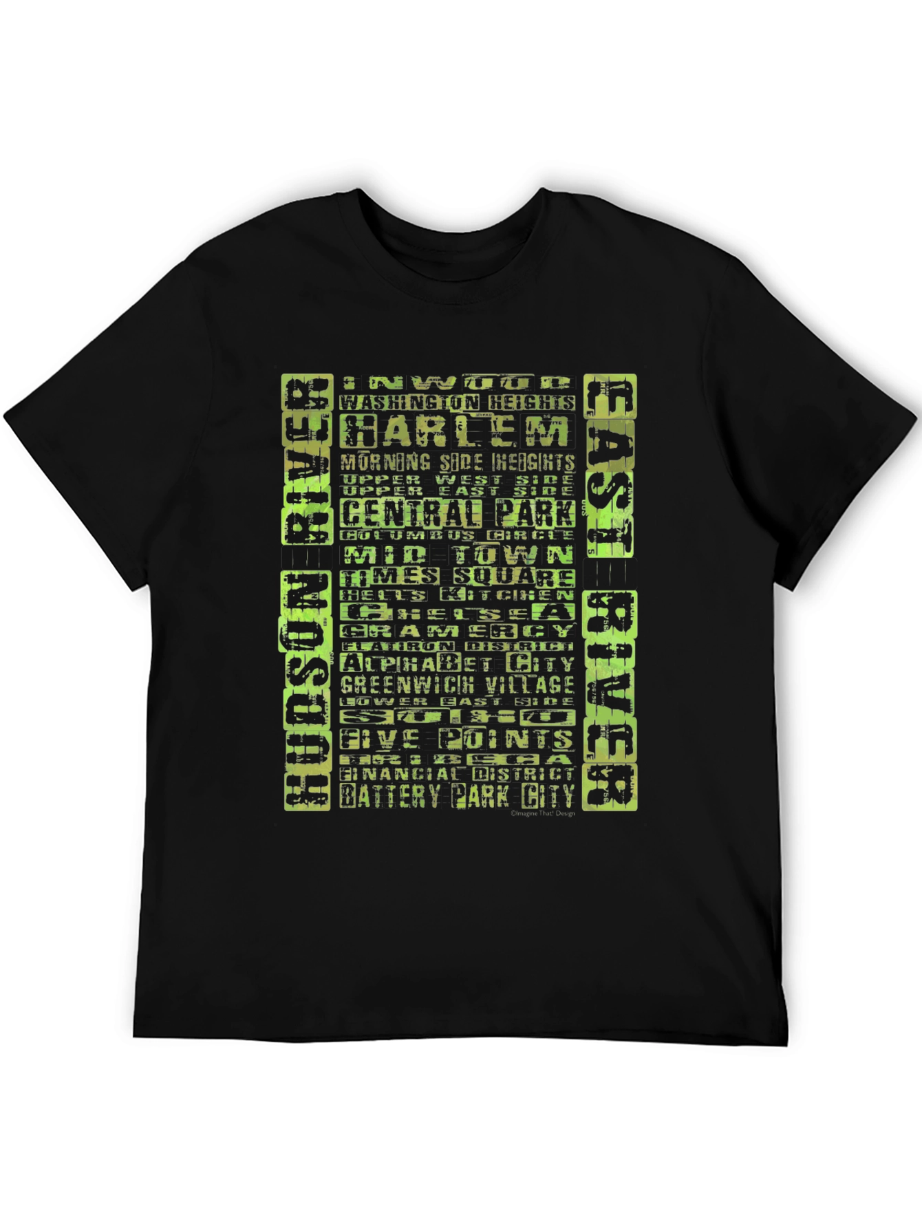 NYC Neighborhoods T-Shirt - Black