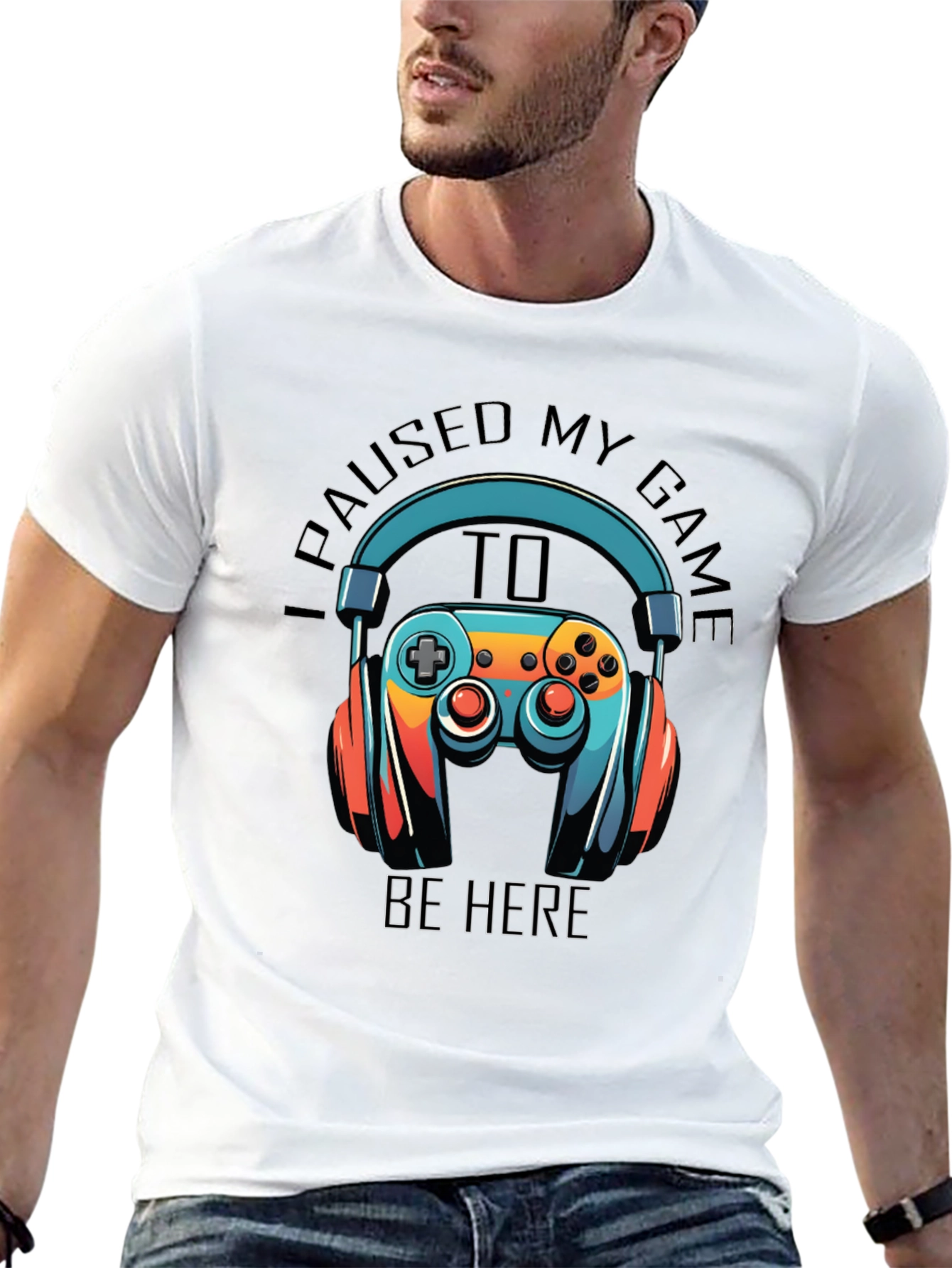 Gamer T-Shirt: Paused My Game to Be Here