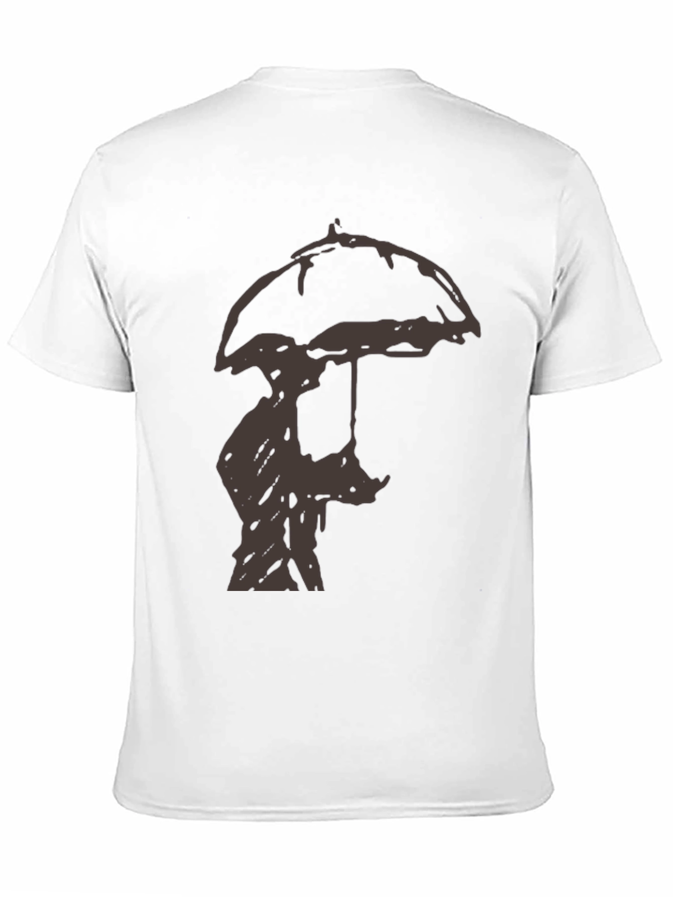 Umbrella Silhouette Graphic Tee - Black