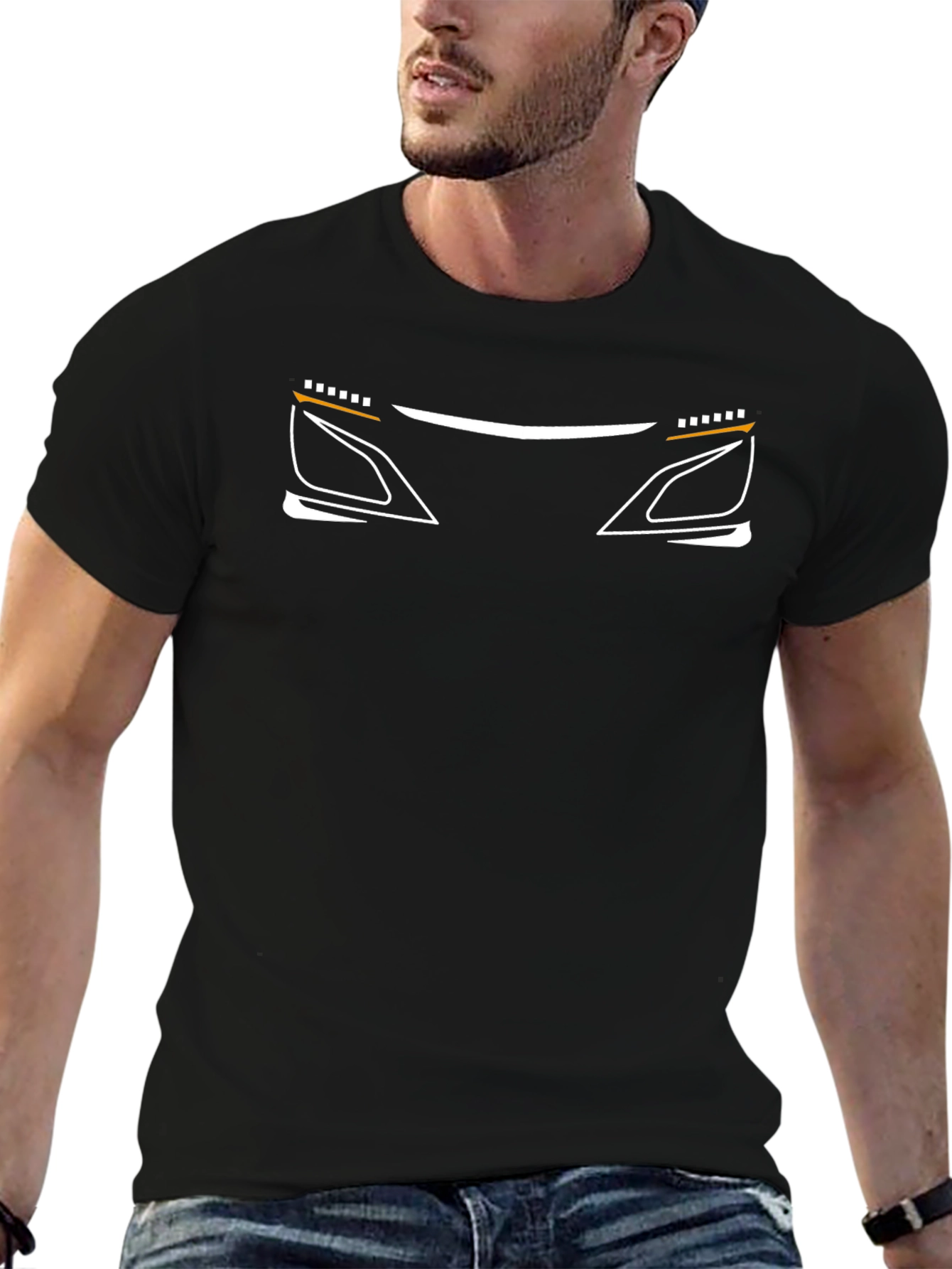 Headlight Graphic T-Shirt - Black Cotton Tee