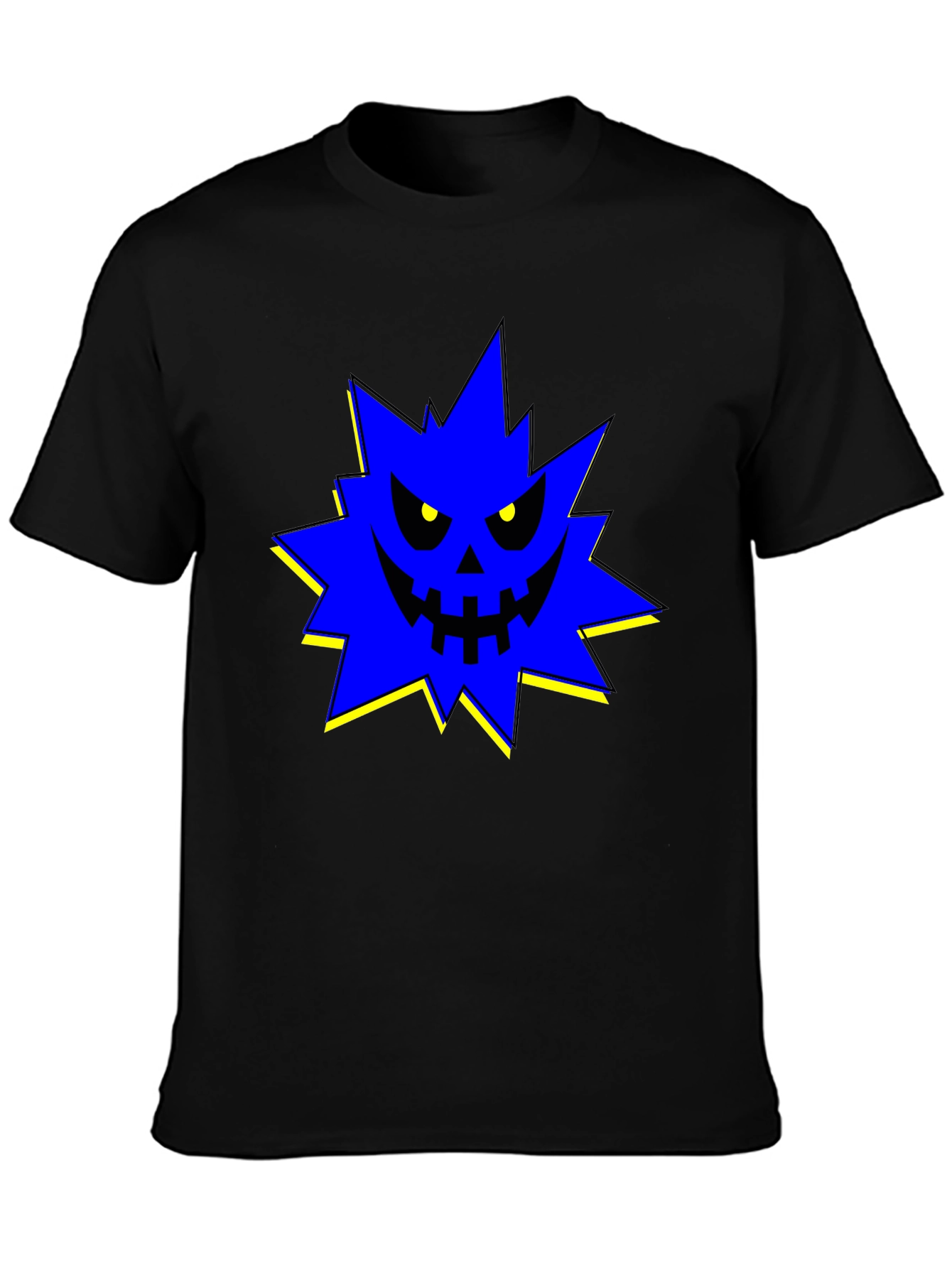 Edgy Spiky Monster Graphic T-Shirt