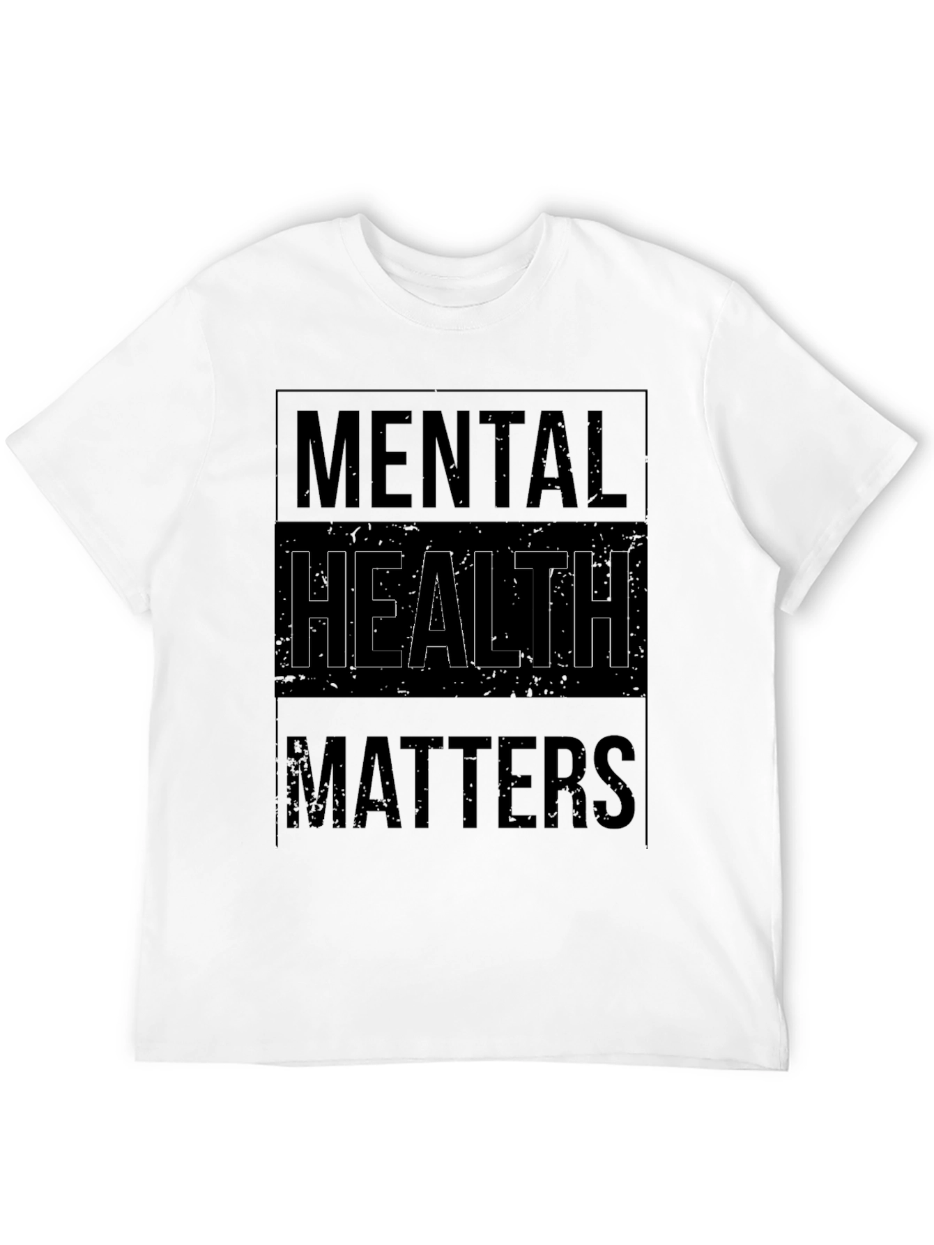 Mental Health Matters Graphic Tee - Black Cotton T-Shirt