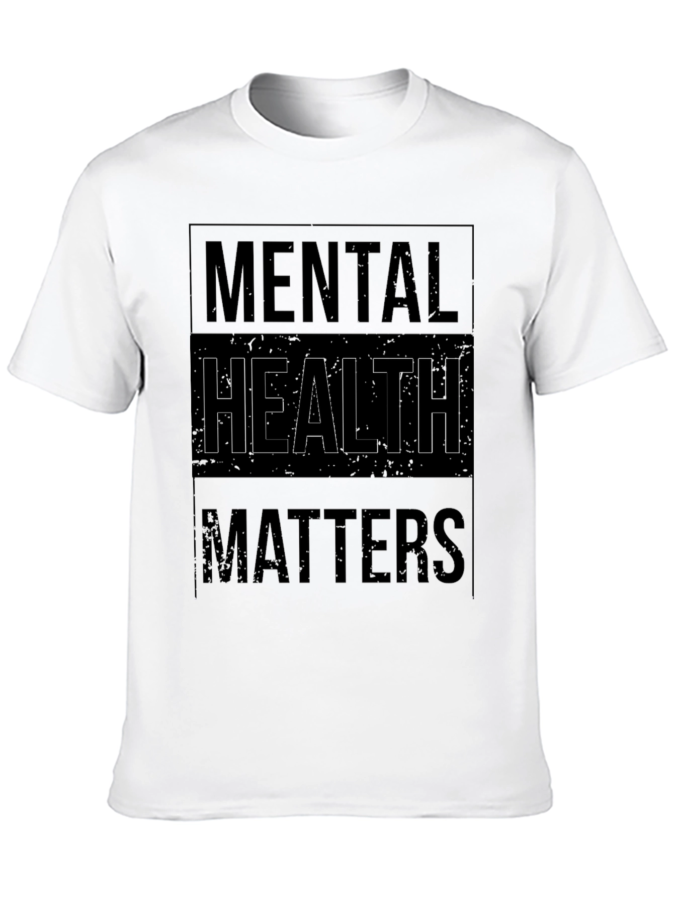 Mental Health Matters Graphic Tee - Black Cotton T-Shirt