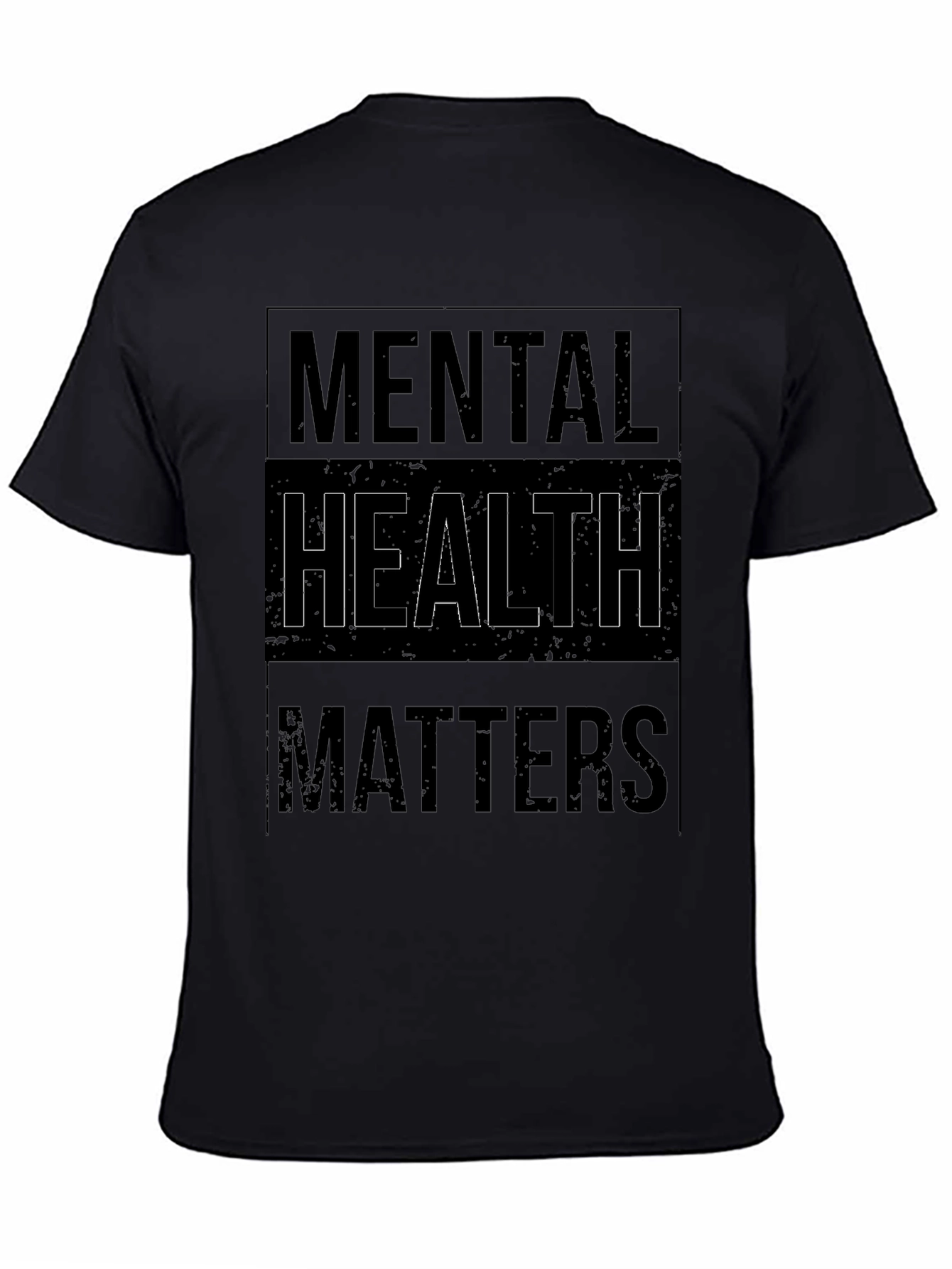 Mental Health Matters Graphic Tee - Black Cotton T-Shirt