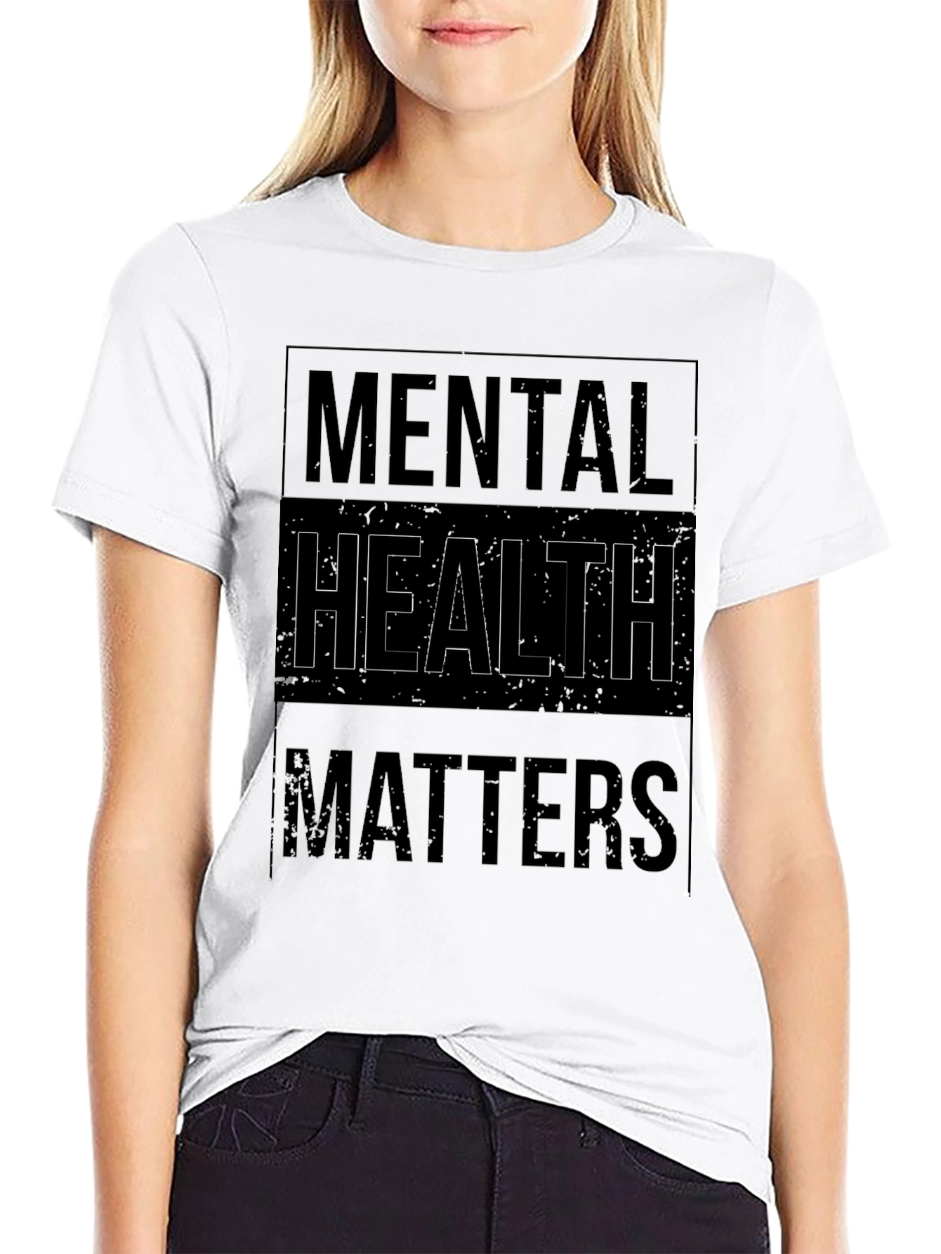 Mental Health Matters Graphic Tee - Black Cotton T-Shirt