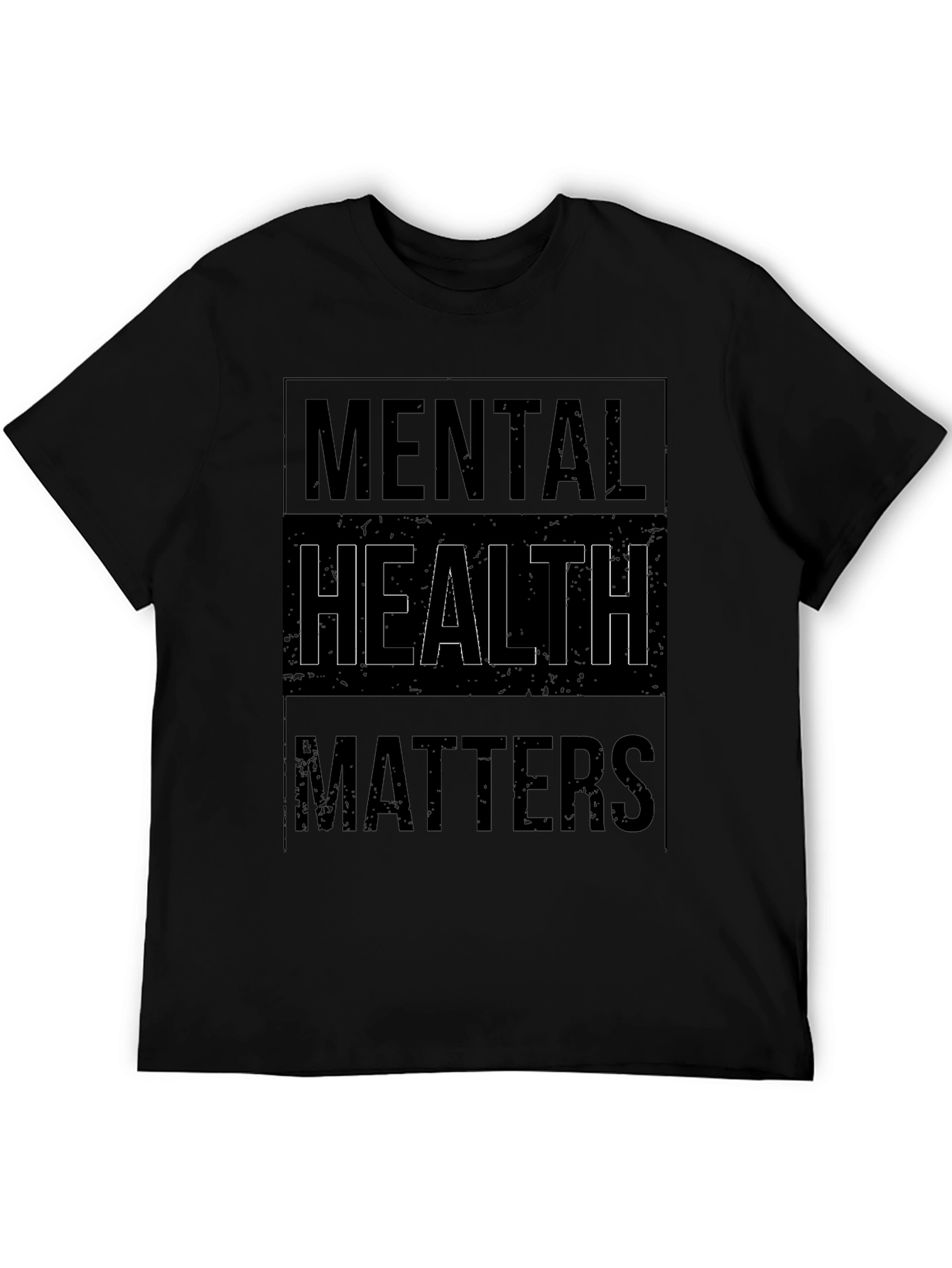 Mental Health Matters Graphic Tee - Black Cotton T-Shirt