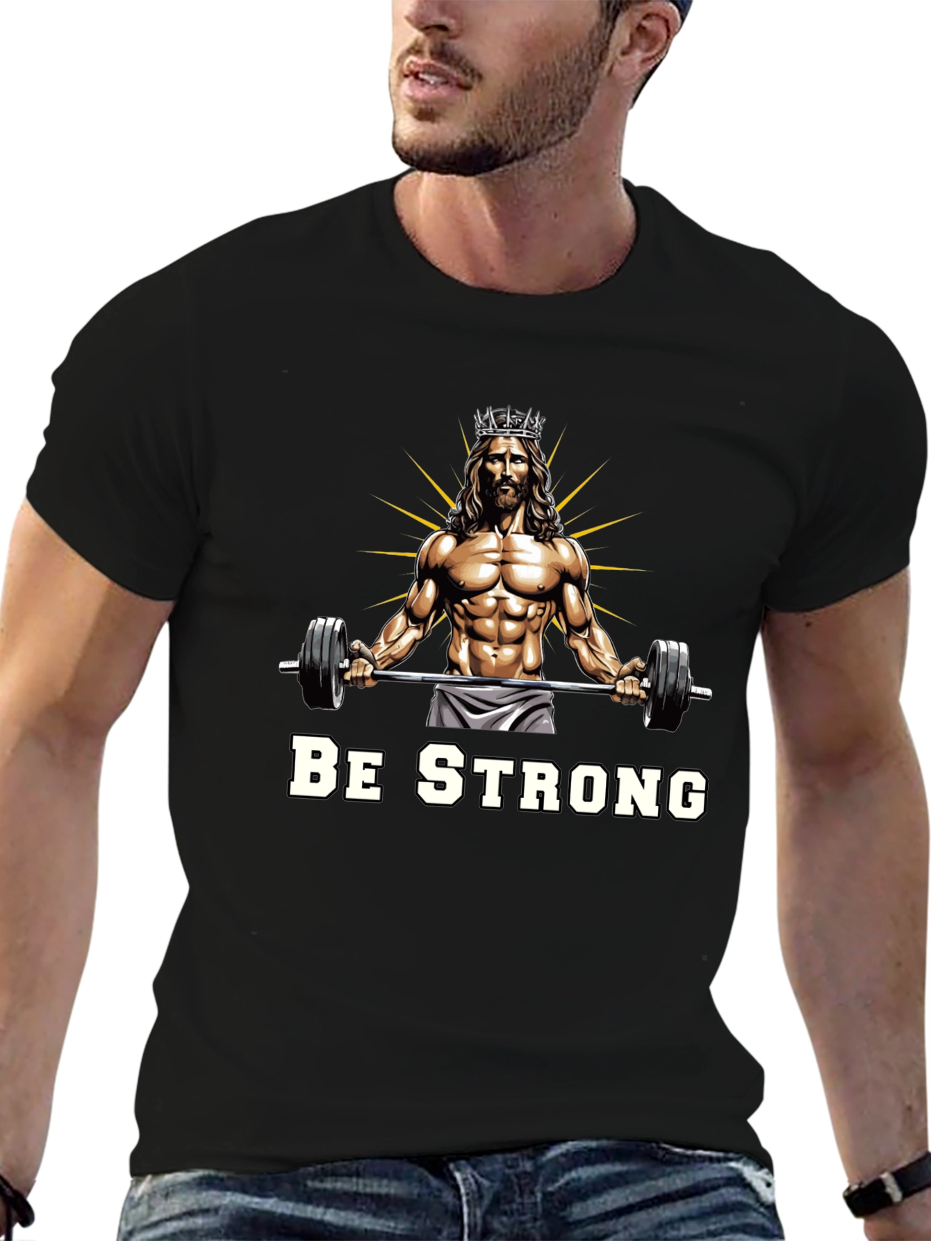 Be Strong Jesus Gym T-Shirt