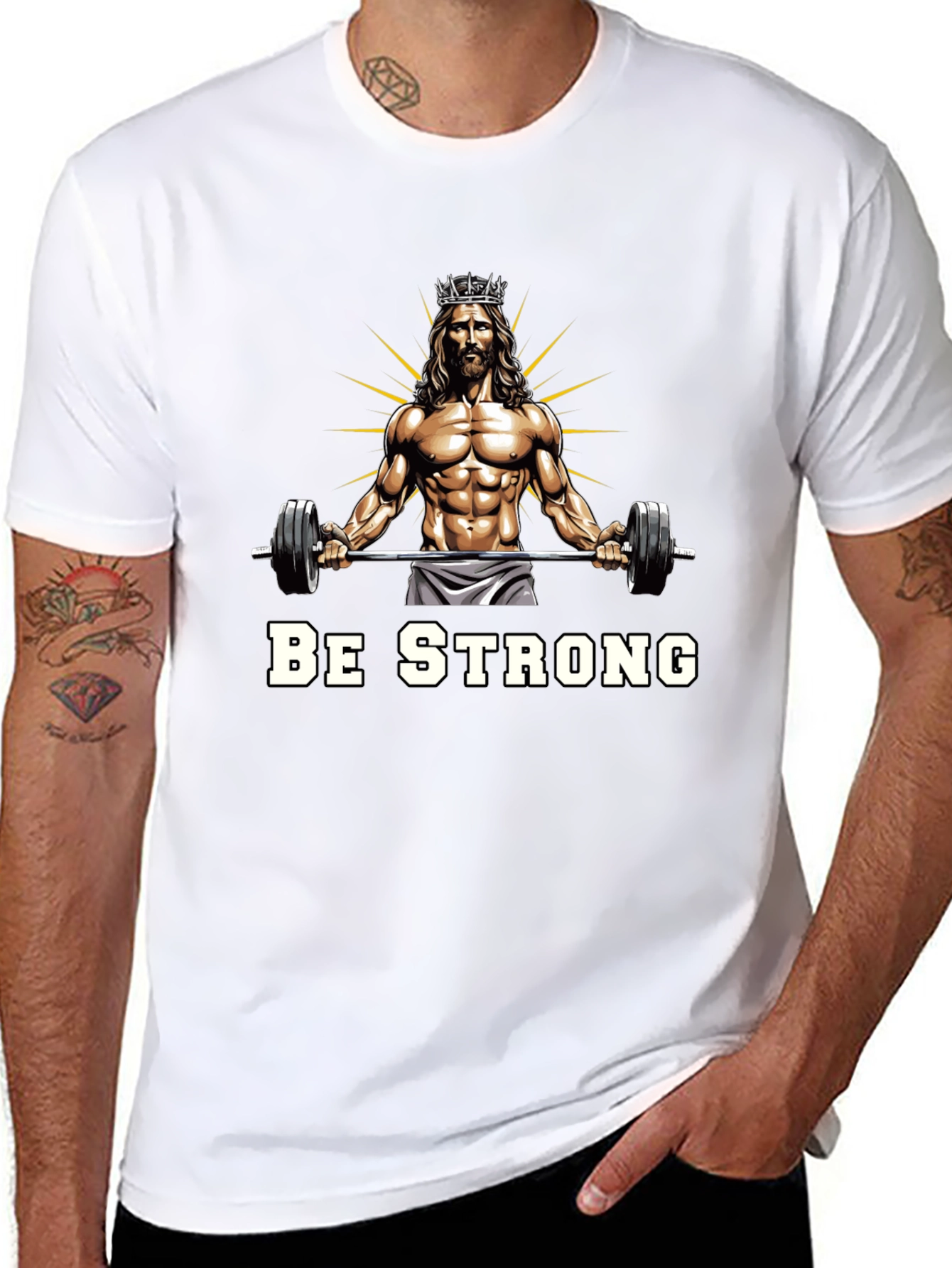 Be Strong Jesus Gym T-Shirt