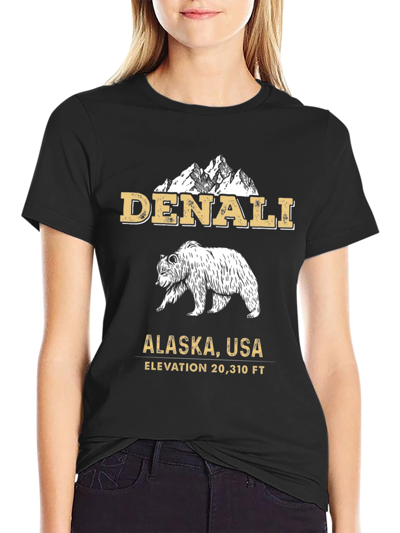 Denali Alaska T-Shirt - Mountain Bear Tee