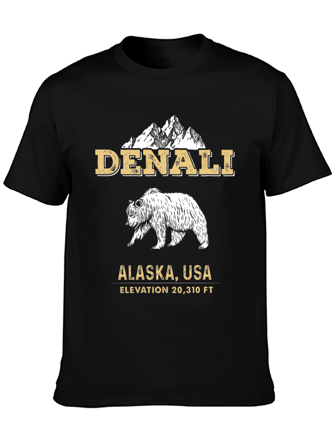 Denali Alaska T-Shirt - Mountain Bear Tee