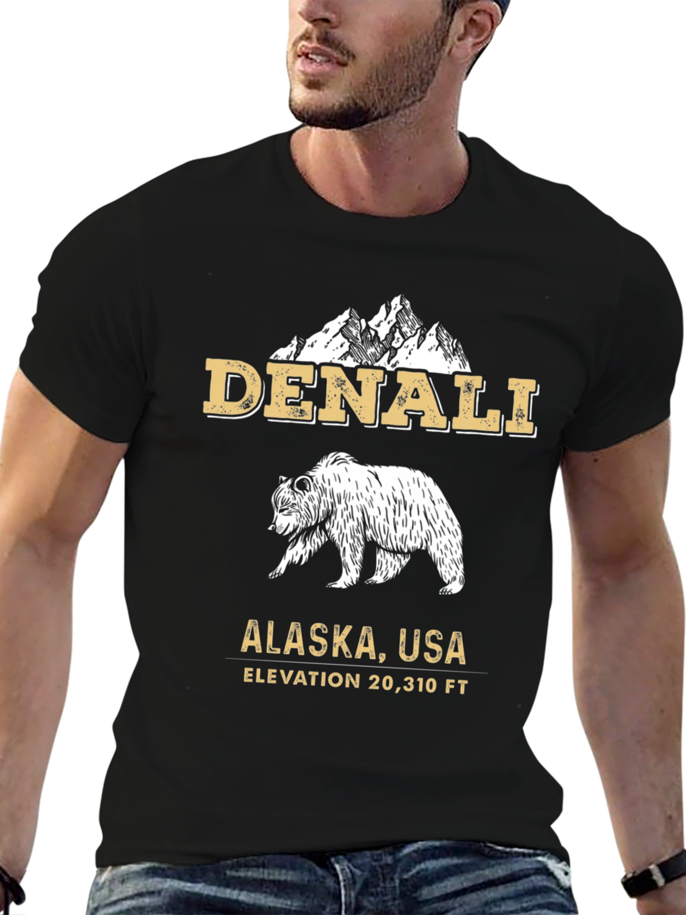 Denali Alaska T-Shirt - Mountain Bear Tee