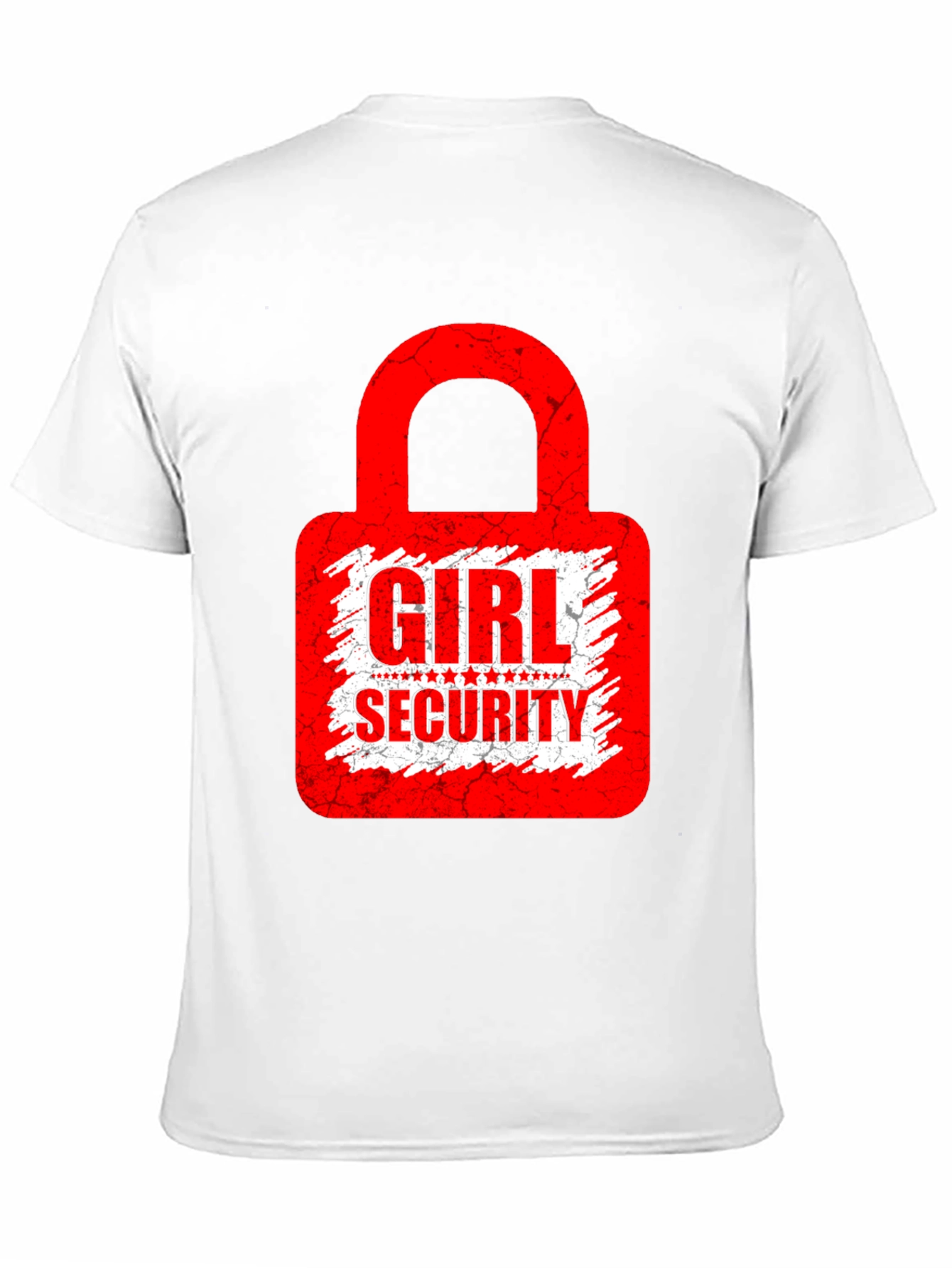 Girl Security Graphic Tee - Black Cotton T-Shirt