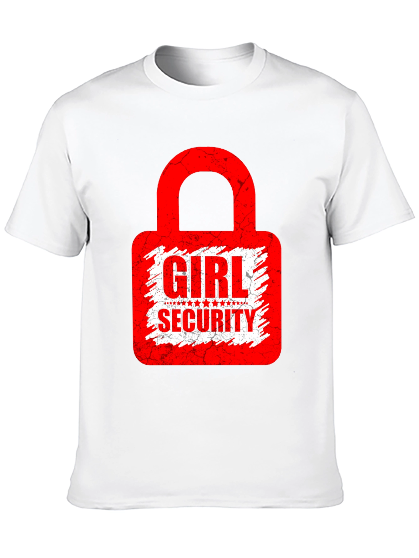 Girl Security Graphic Tee - Black Cotton T-Shirt