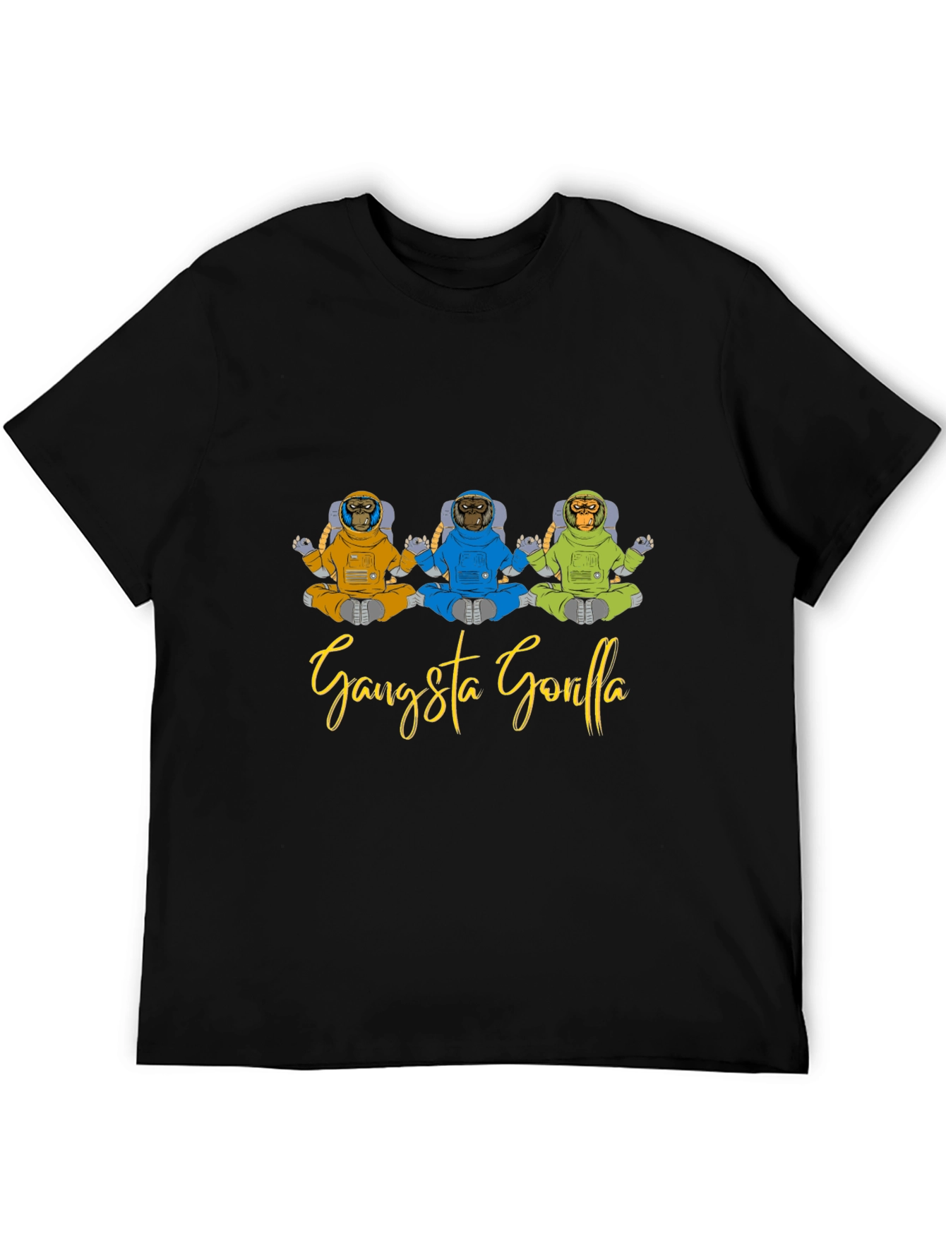 Gangsta Gorilla T-Shirt - Meditating Ape Design