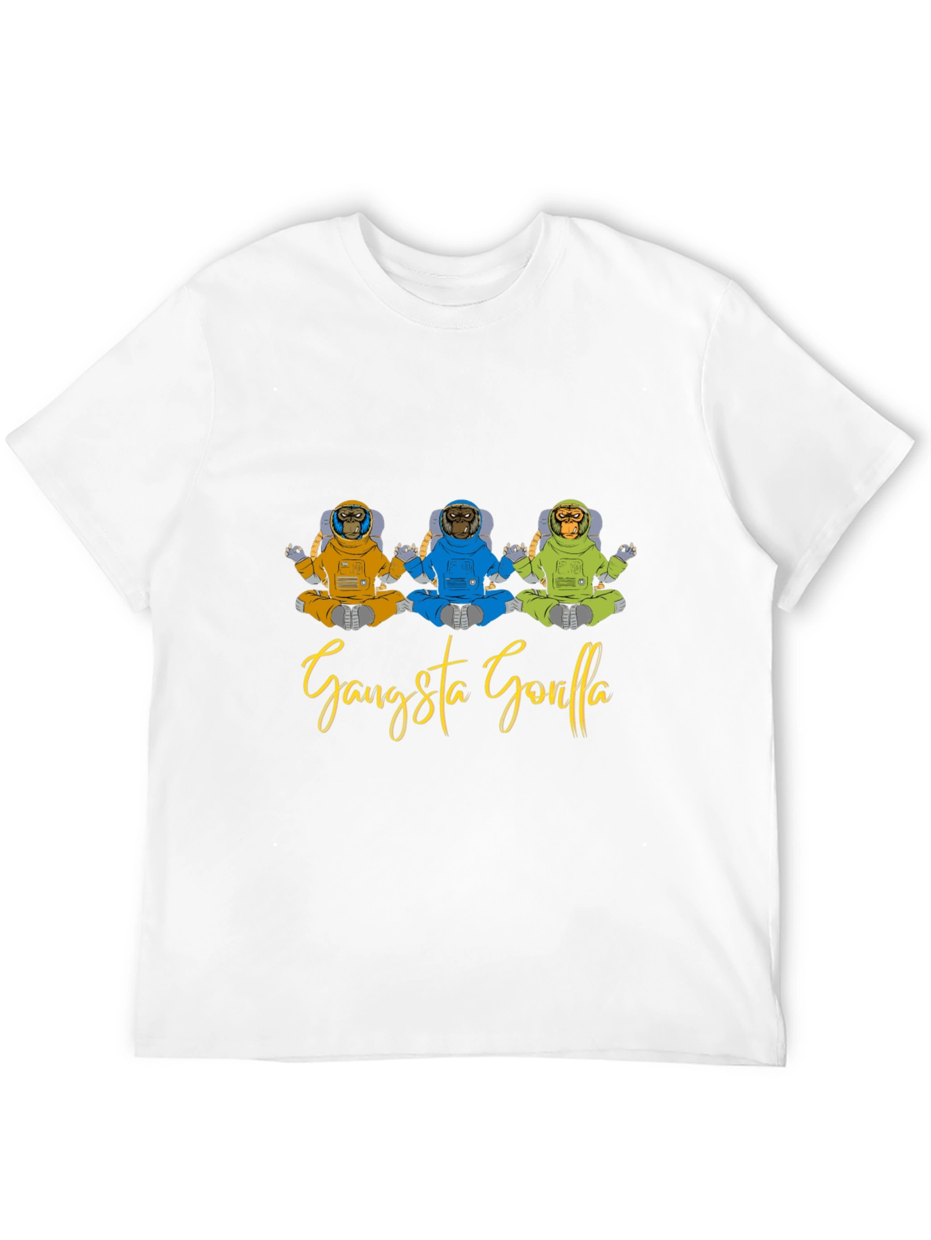 Gangsta Gorilla T-Shirt - Meditating Ape Design