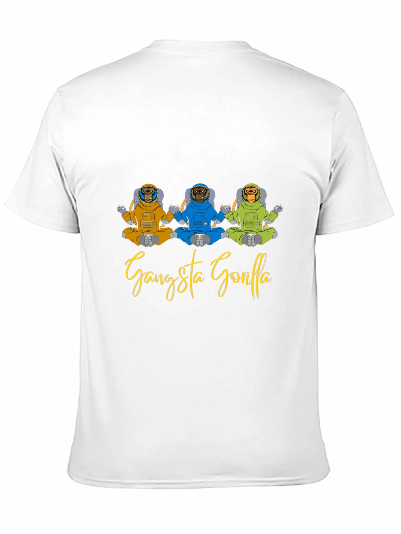 Gangsta Gorilla T-Shirt - Meditating Ape Design