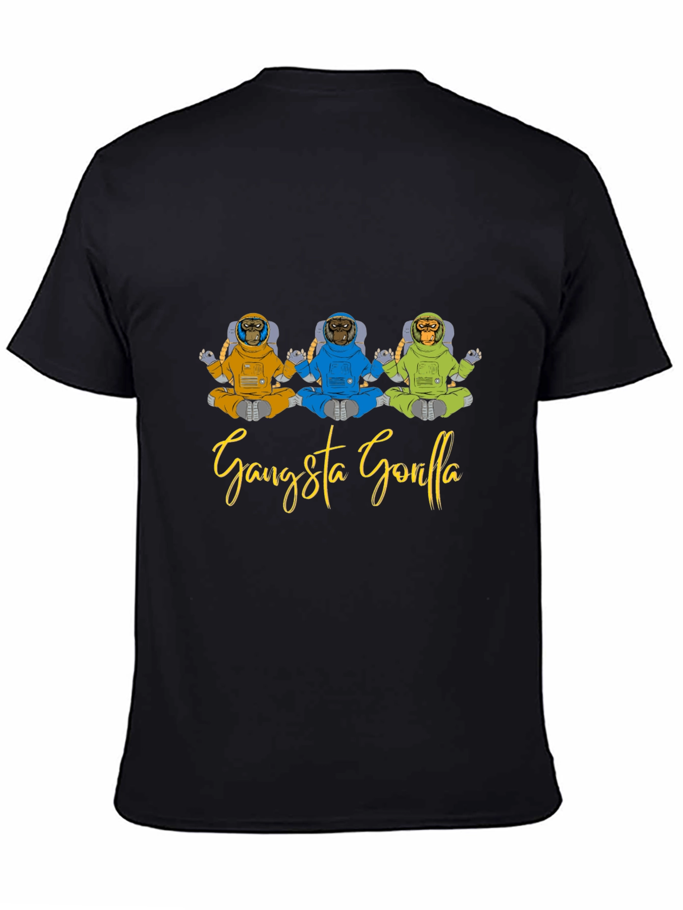 Gangsta Gorilla T-Shirt - Meditating Ape Design