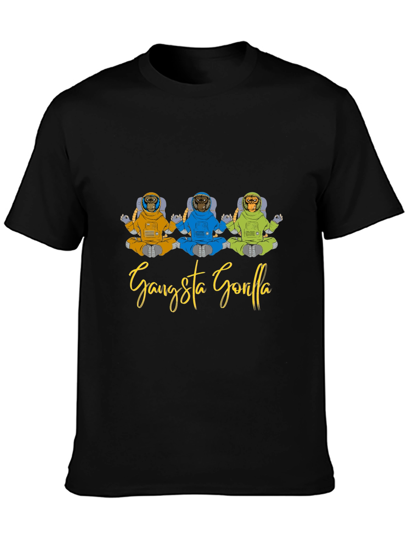 Gangsta Gorilla T-Shirt - Meditating Ape Design