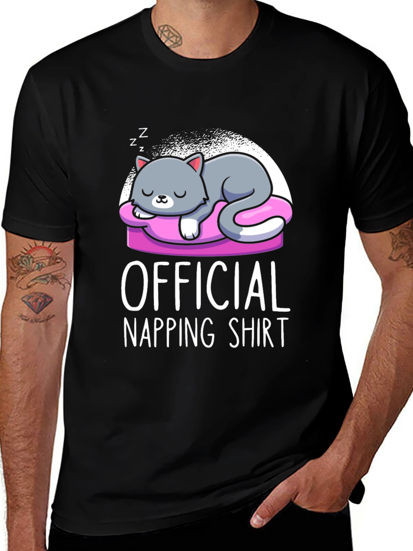 Official Napping Shirt - Cute Cat Design
