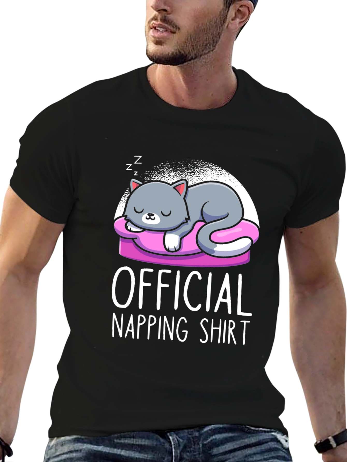 Official Napping Shirt - Cute Cat Design