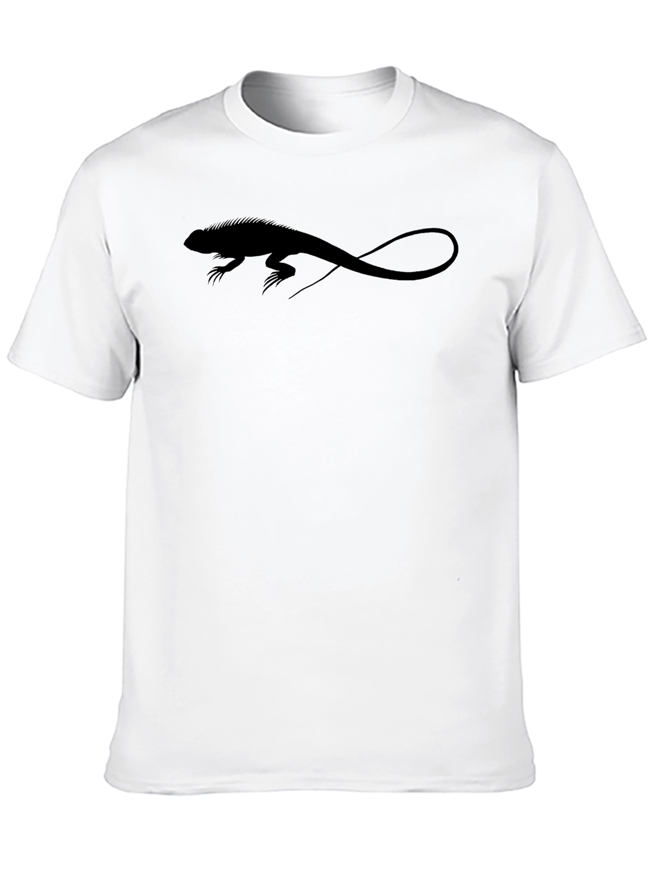 Iguana Silhouette Graphic Black T-Shirt
