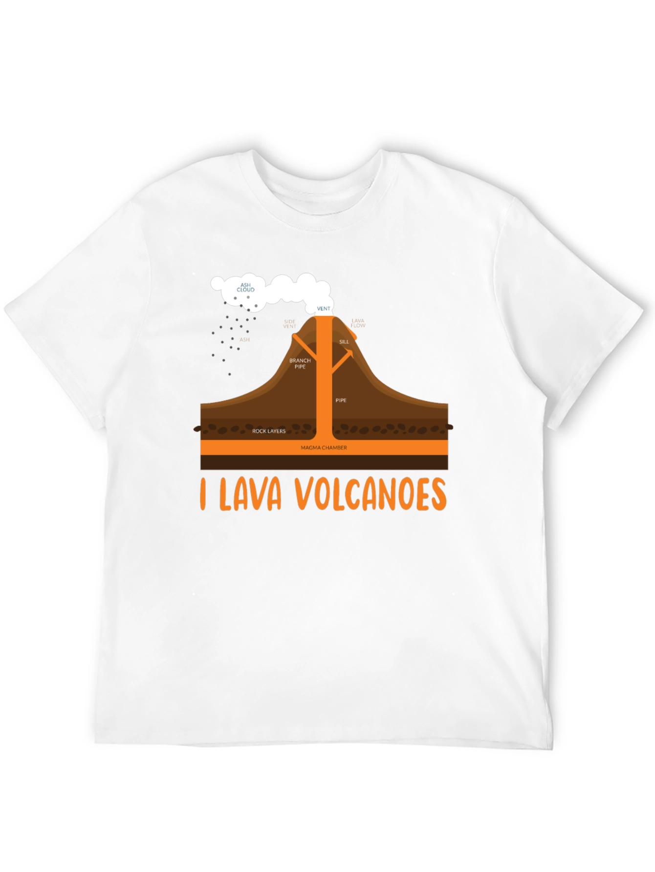 I Lava Volcanoes Funny Graphic T-Shirt