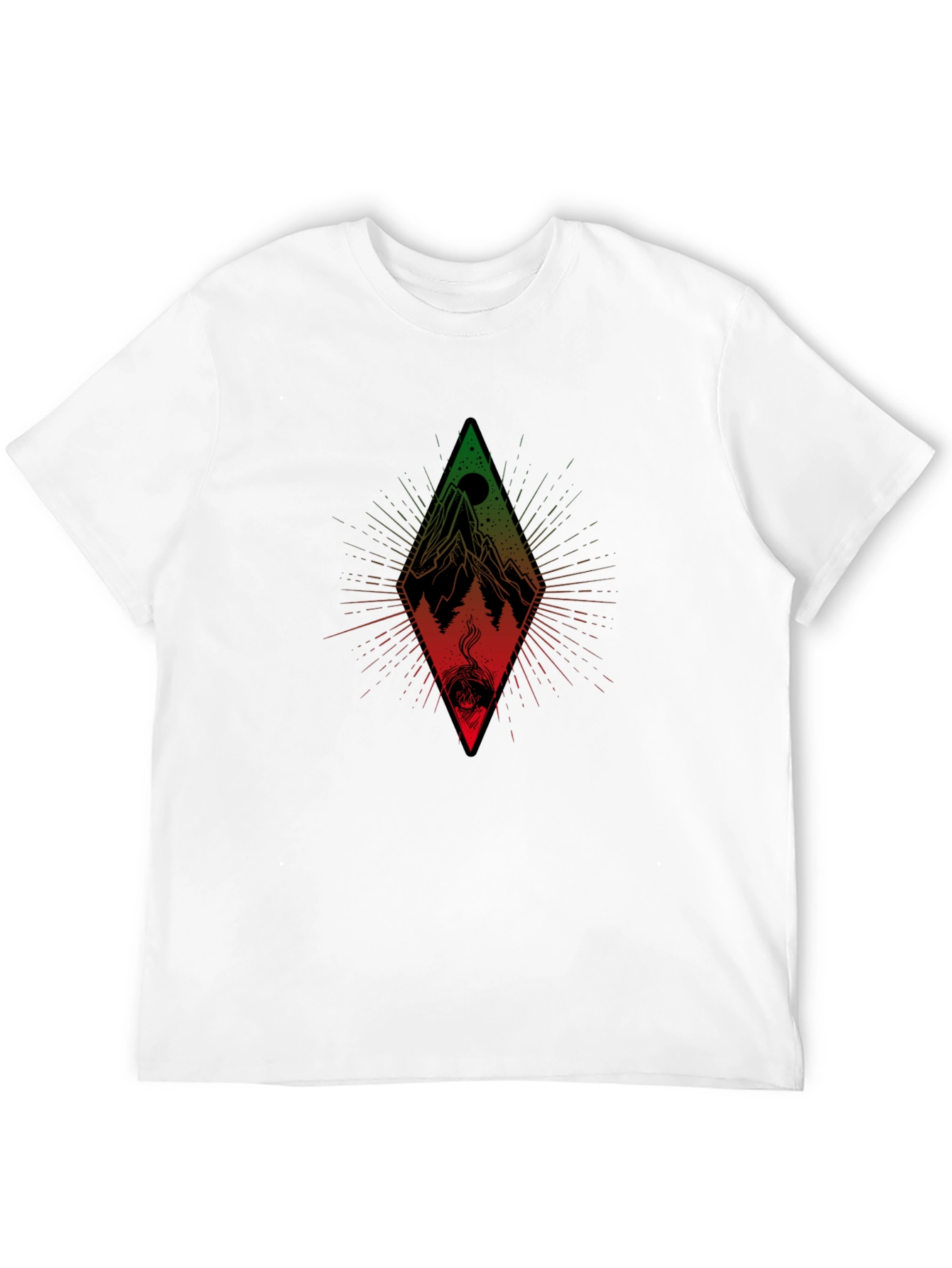 Mountain Diamond Graphic Tee - Black